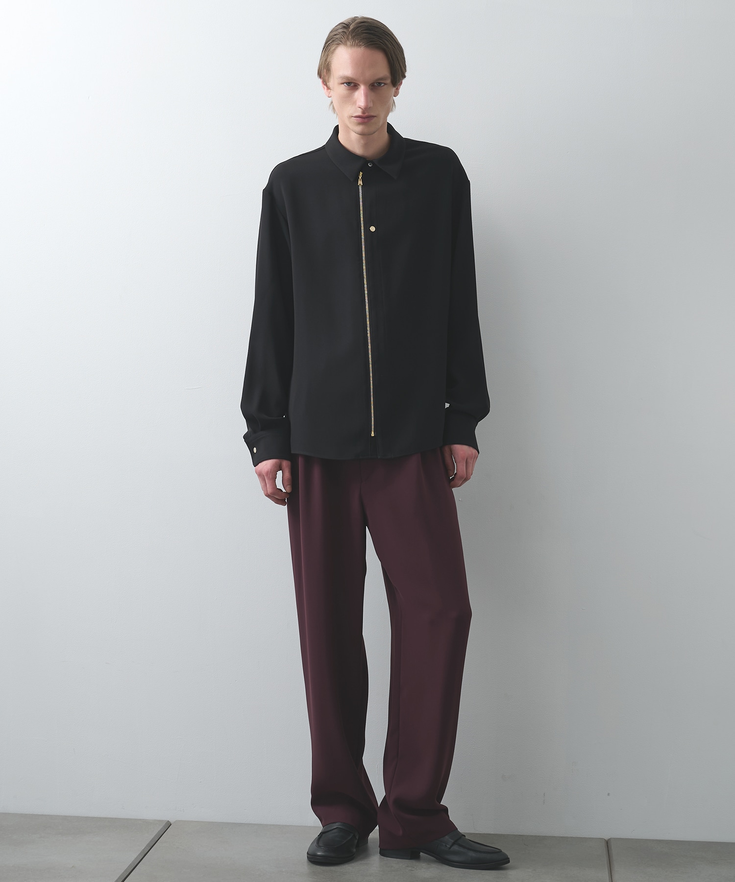 Double Cloth Zip Up L/S Shirt CULLNI