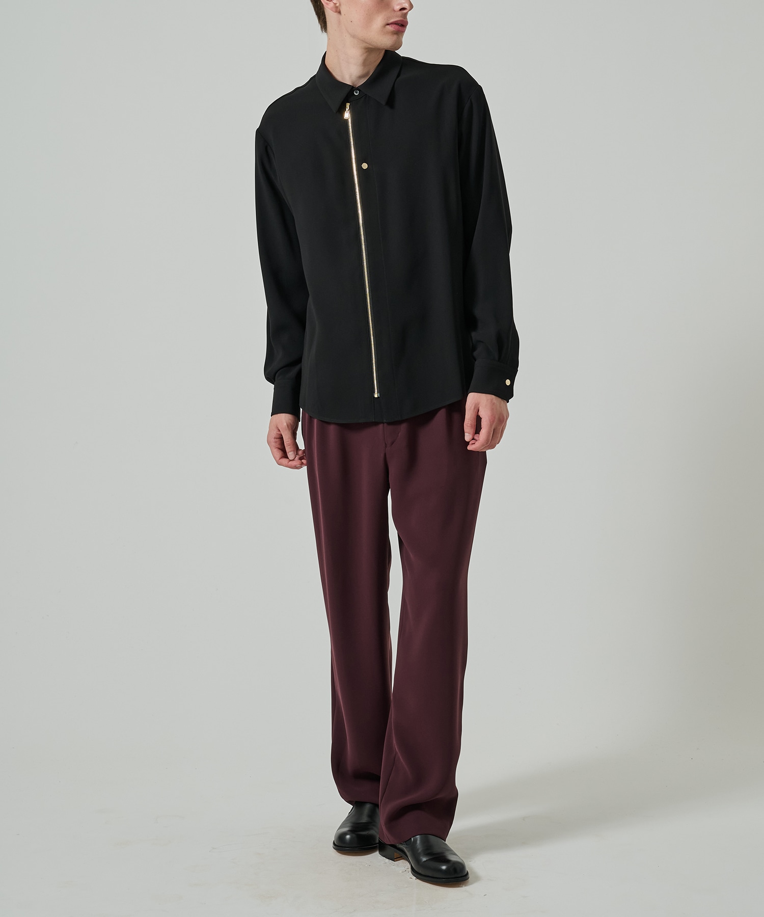 Double Cloth Zip Up L/S Shirt CULLNI