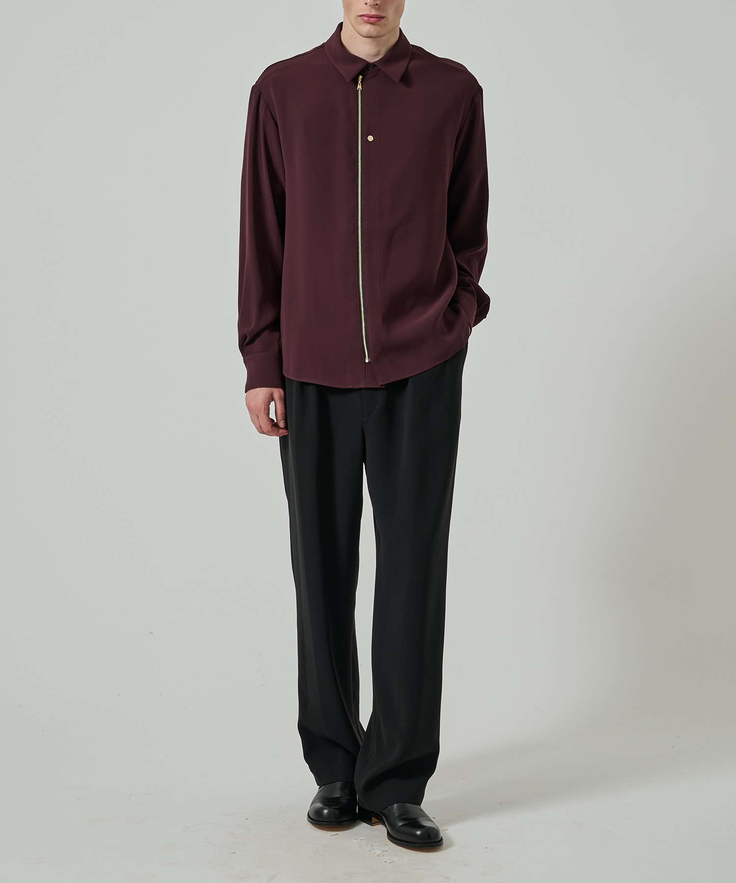 Double Cloth Zip Up L/S Shirt CULLNI