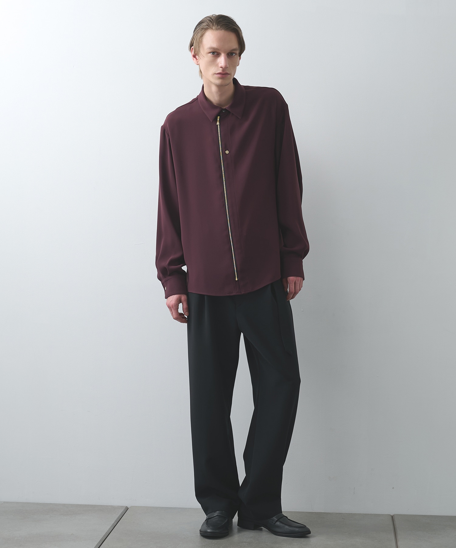 Double Cloth Zip Up L/S Shirt CULLNI