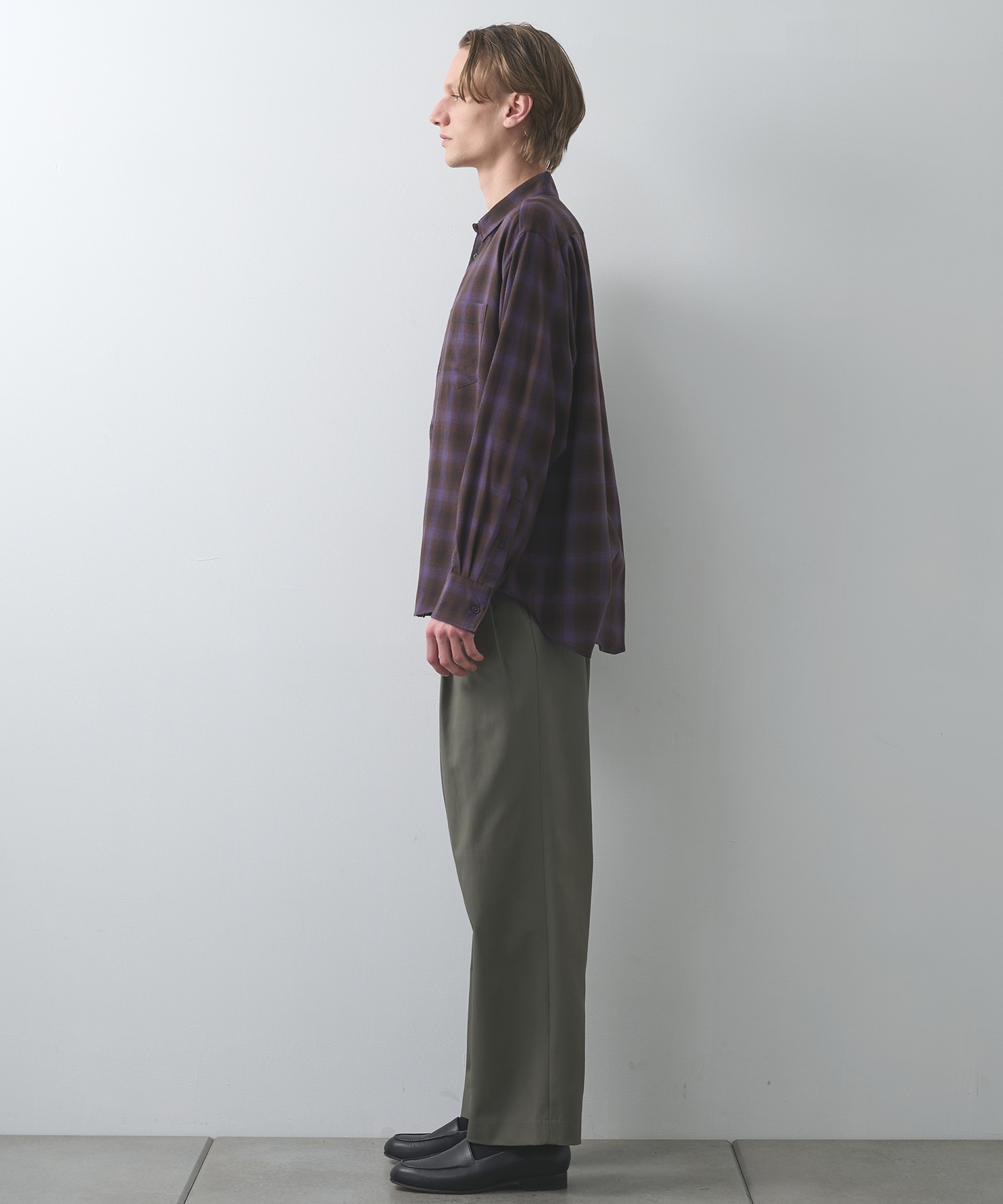 スーパー140'sウールビエラワッシャー タンブラー / レギュラーカラーシャツ MARKAWARE/marka