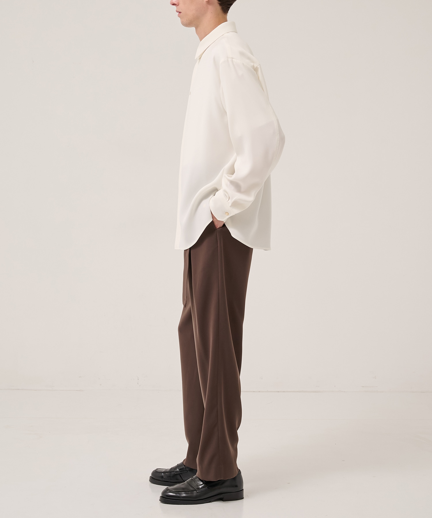 Double Cloth Twill Front Fly Chin Tab Shirt CULLNI