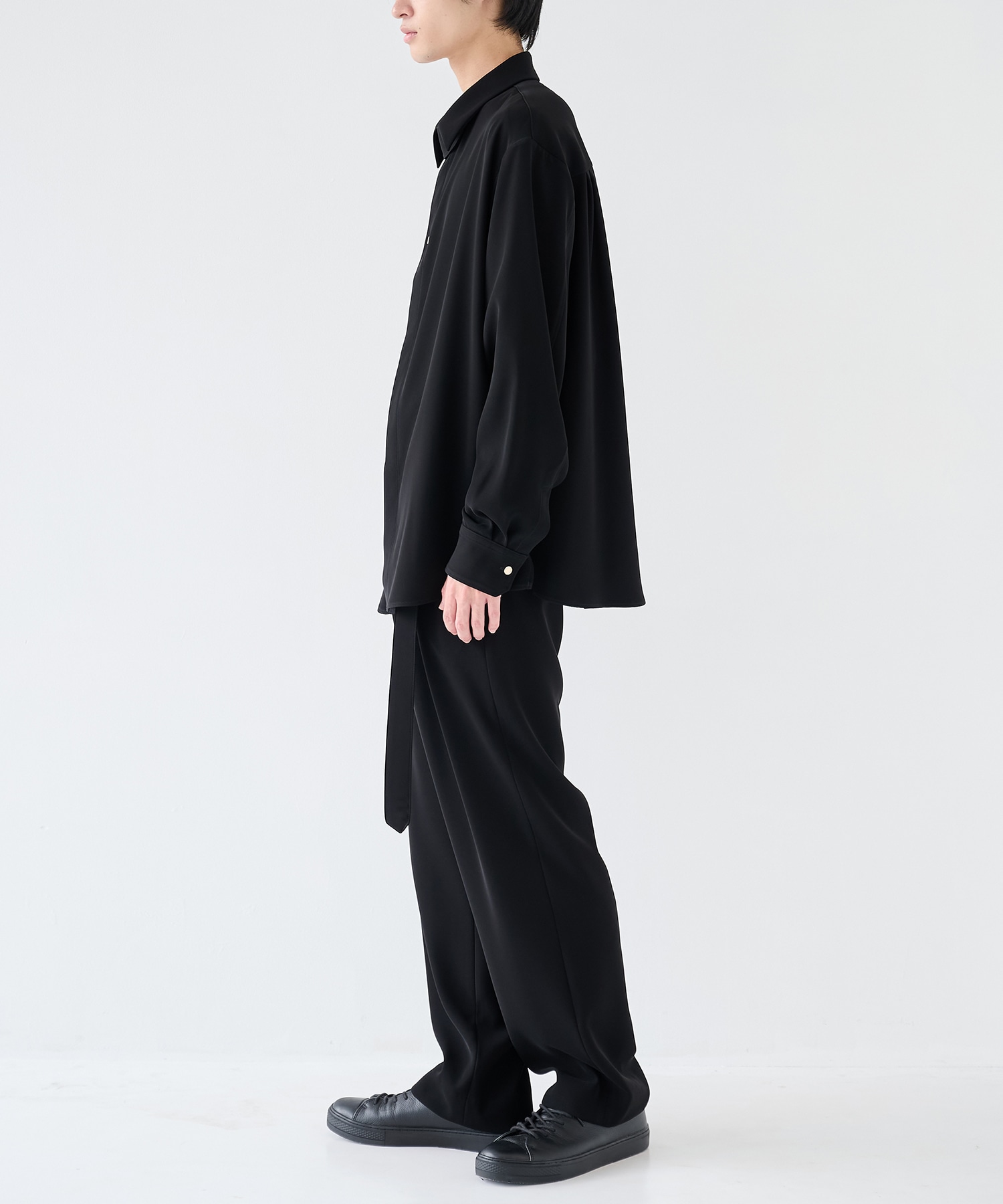 Double Cloth Twill Front Fly Chin Tab Shirt CULLNI