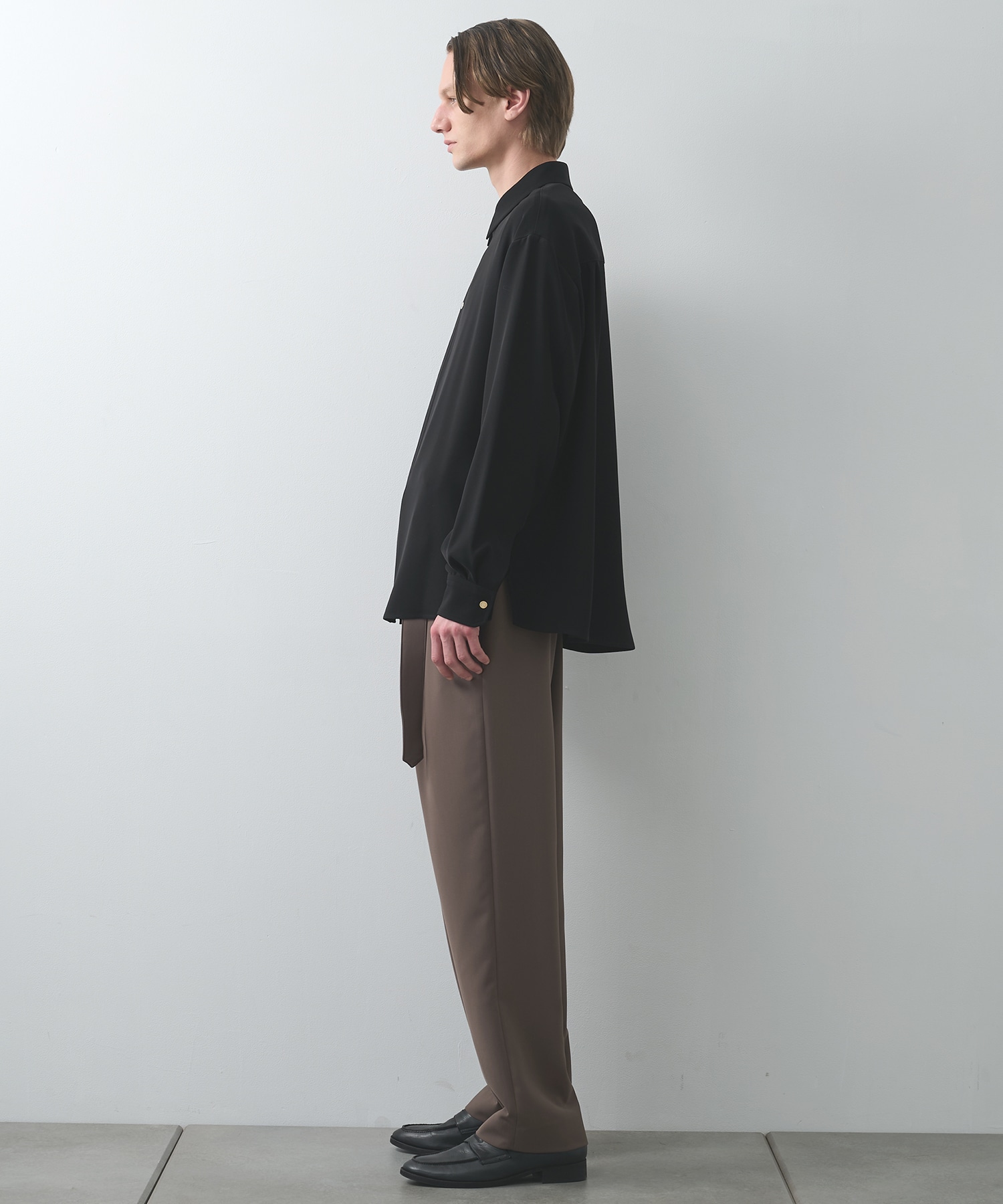 Double Cloth Twill Front Fly Chin Tab Shirt CULLNI