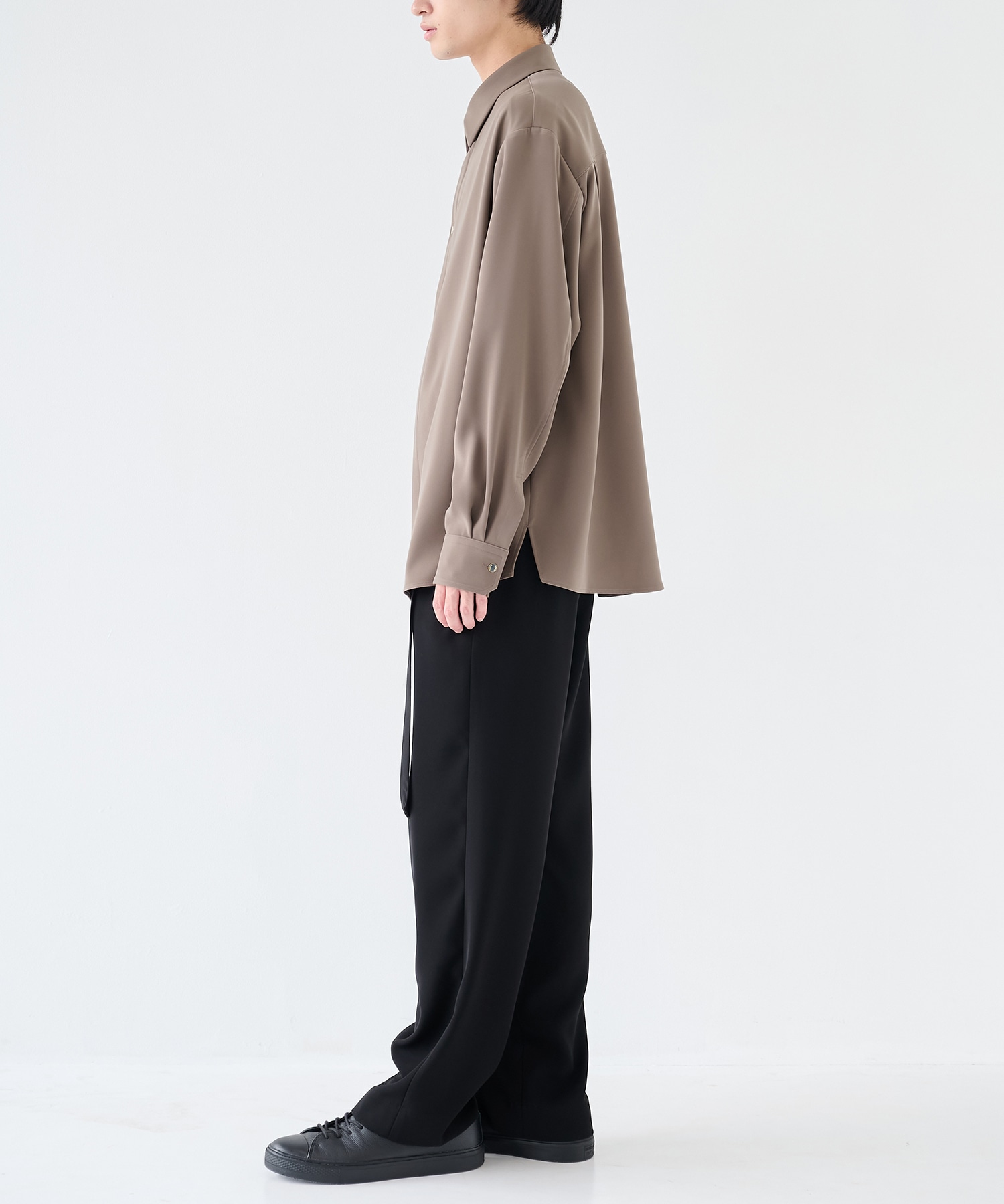 Double Cloth Twill Front Fly Chin Tab Shirt CULLNI