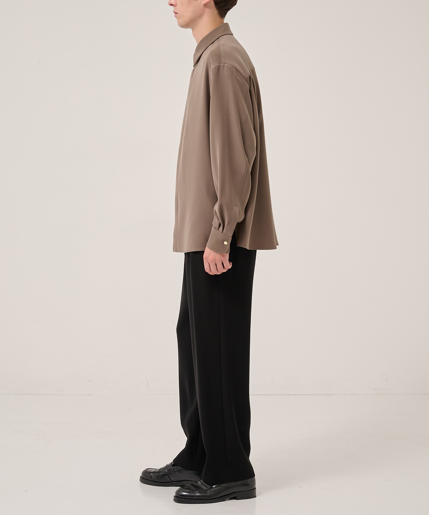 Double Cloth Twill Front Fly Chin Tab Shirt CULLNI