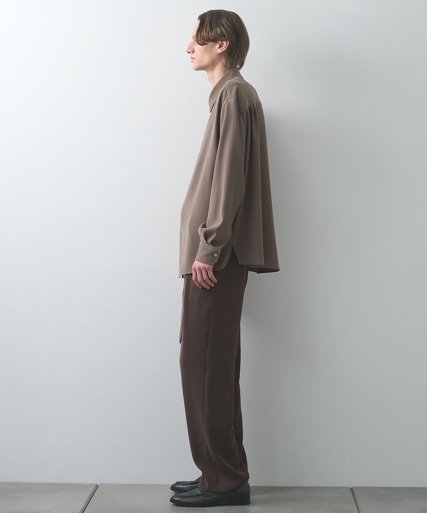 Double Cloth Twill Front Fly Chin Tab Shirt CULLNI