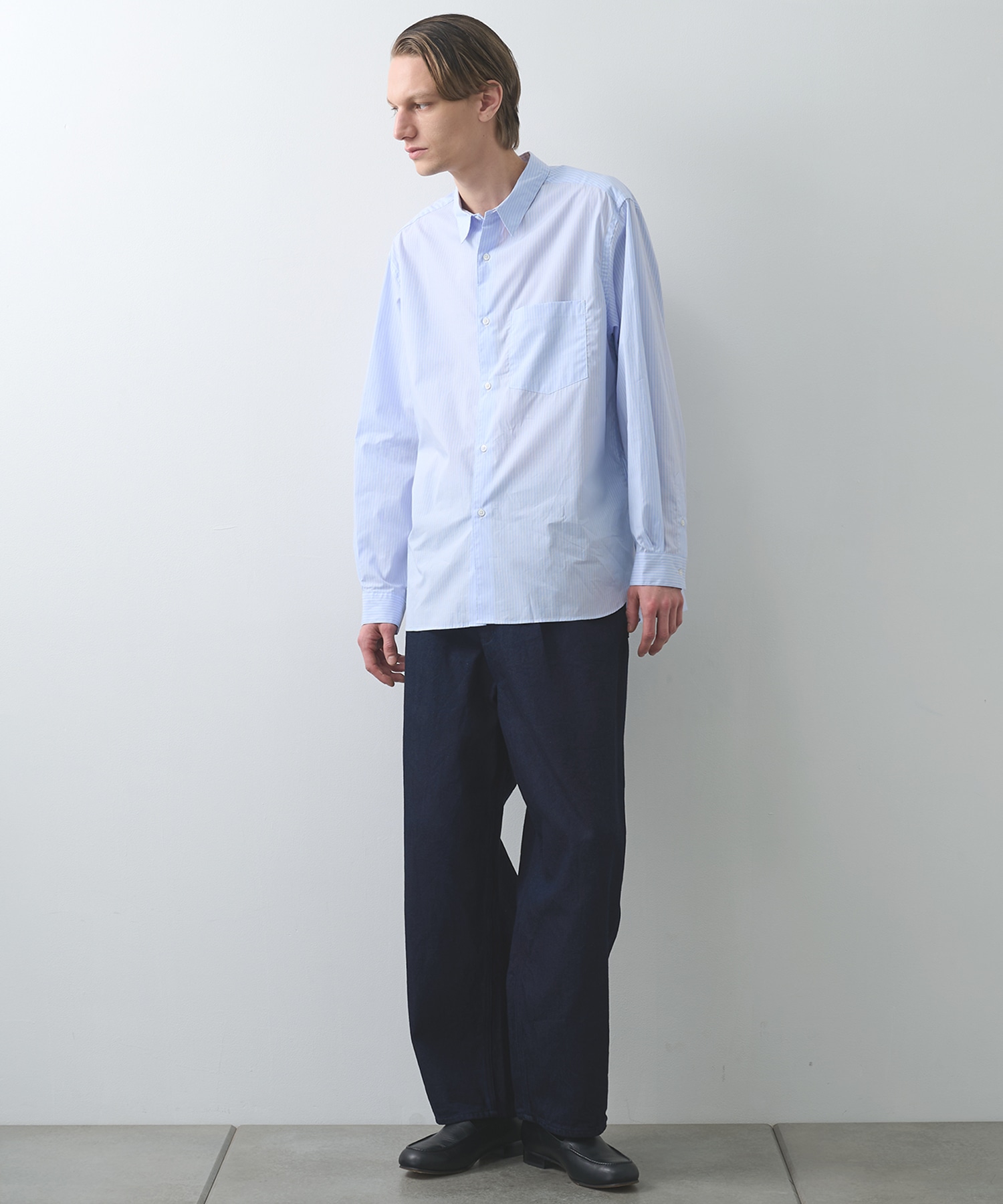 Regular collar stripe shirt STILL BY HAND