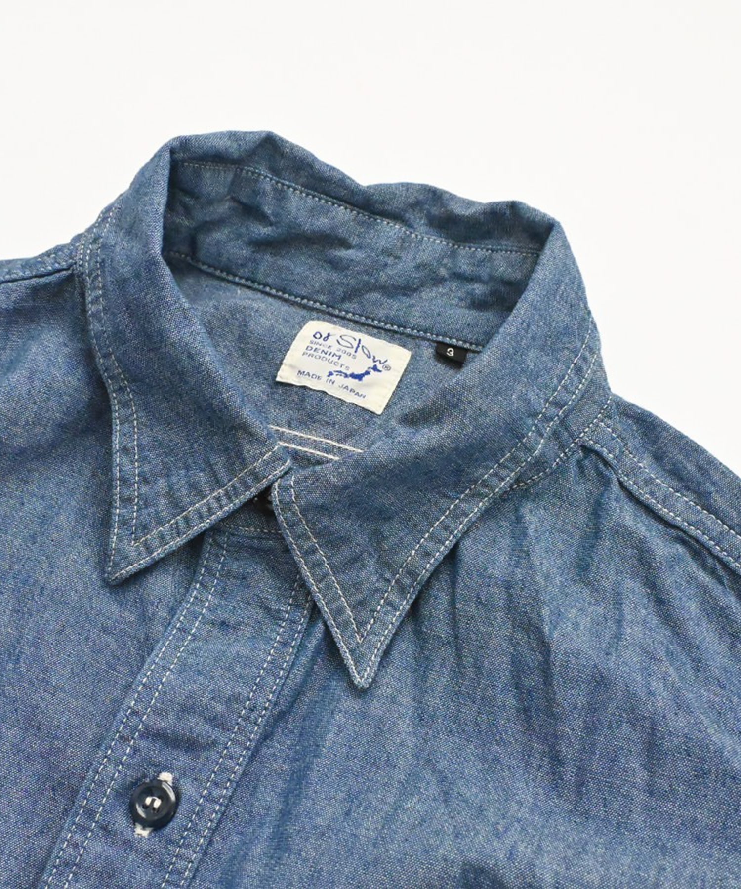 RELAX FIT CHAMBRAY WORK SHIRT orSlow
