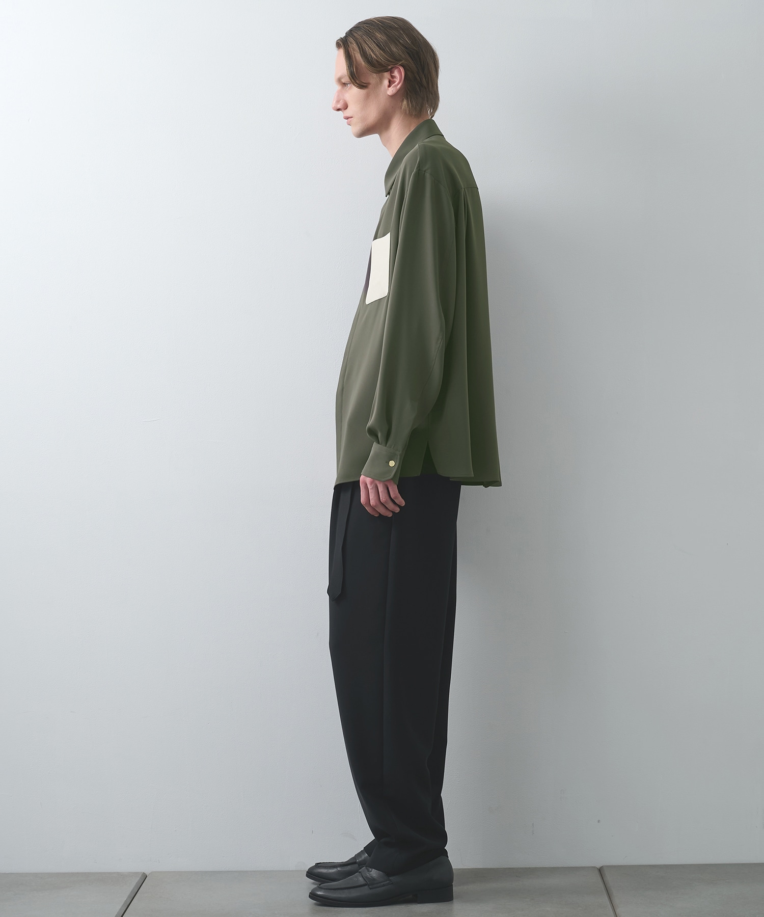 別注 Leather Pocket L/S Shirts CULLNI