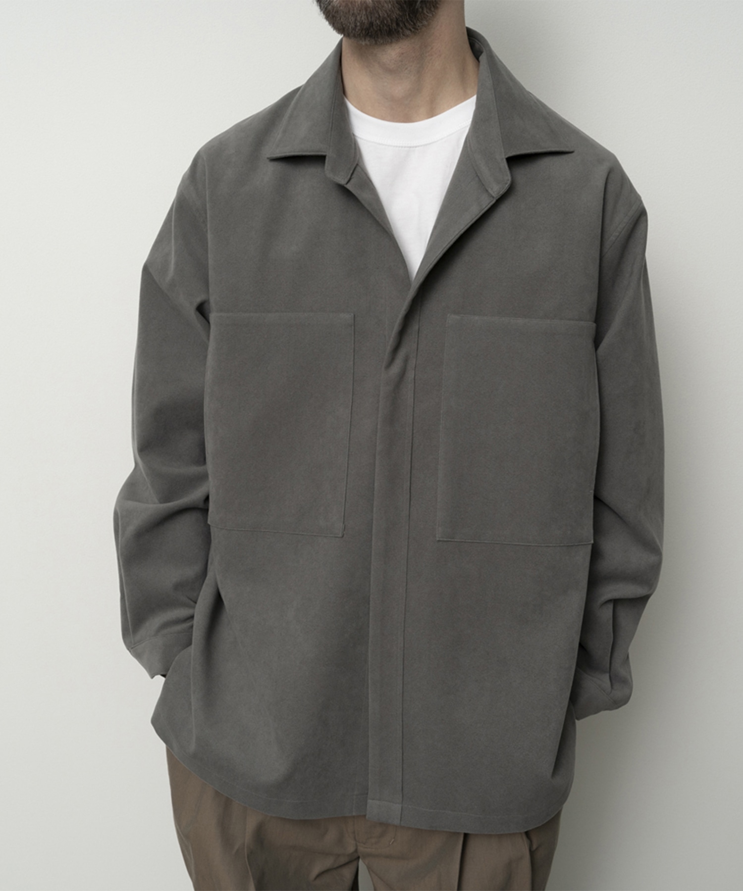Synthetic leather over shirt STILL BY HAND