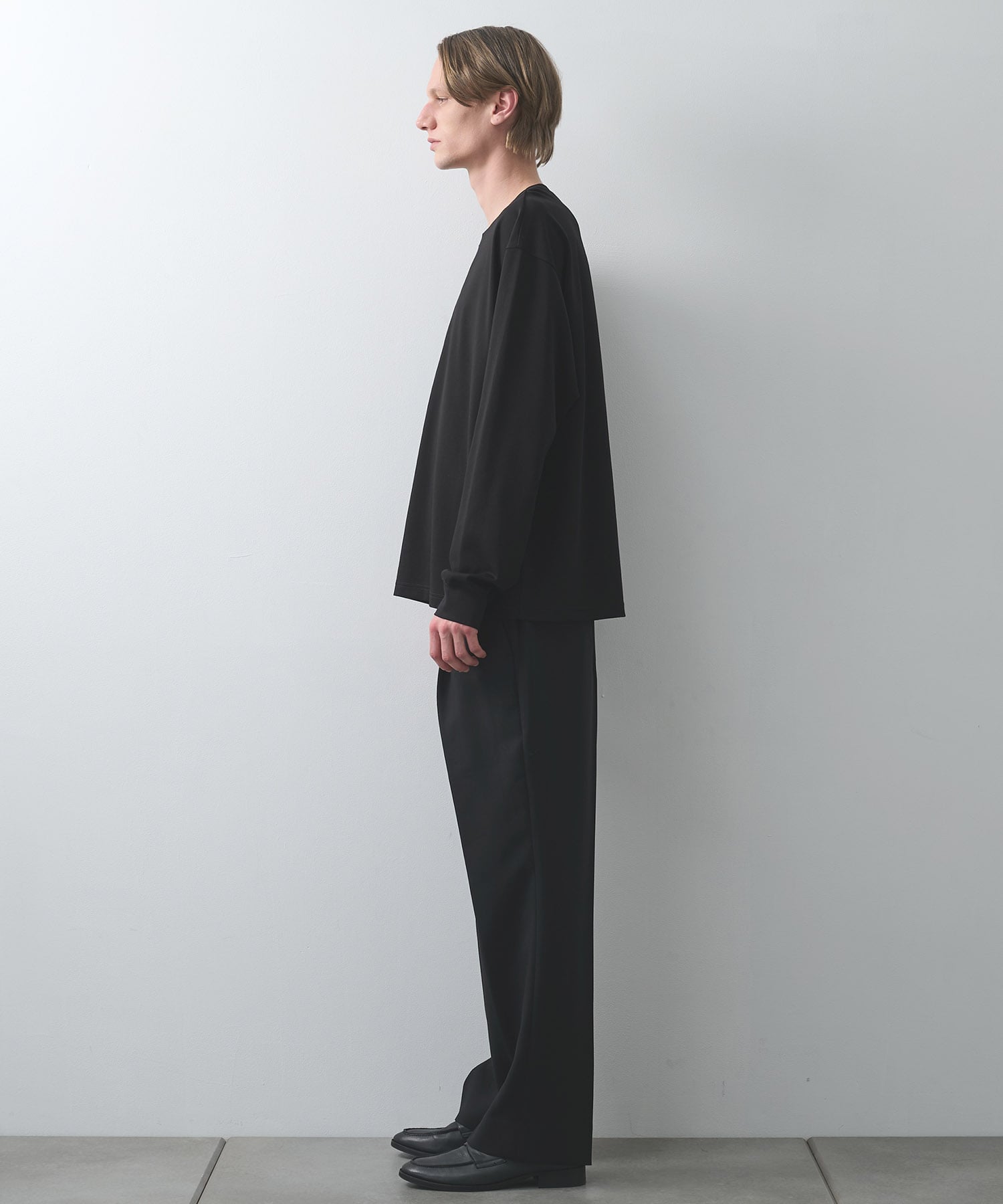 COTTON DOUBLE FACE OVERSIZED L/S TEE ATTACHMENT