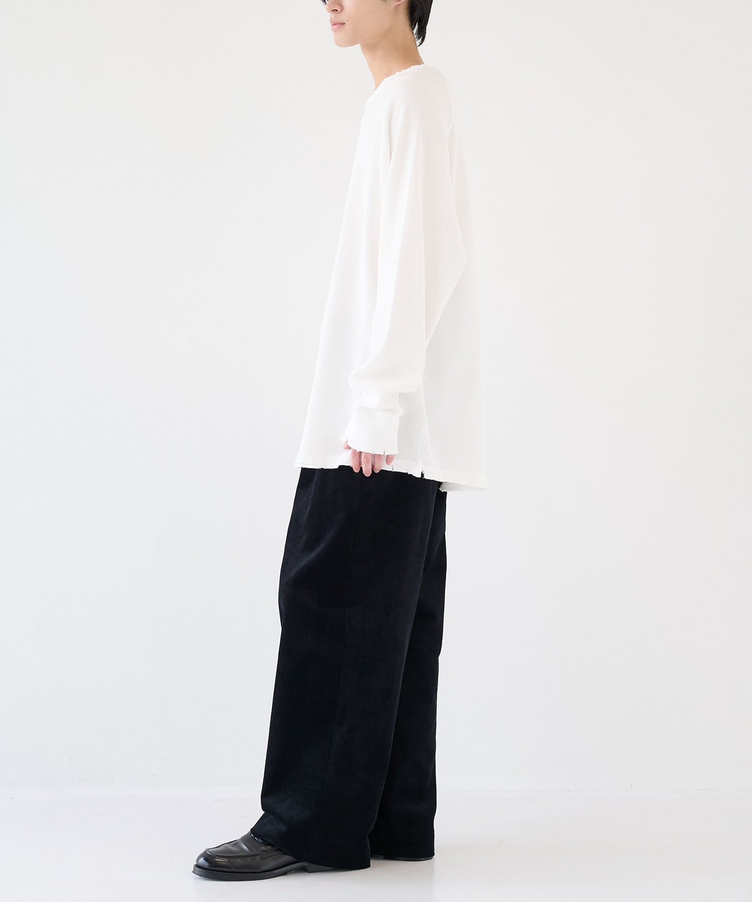 別注 18G Garment Dye Waffle Damage KANEMASA PHIL.