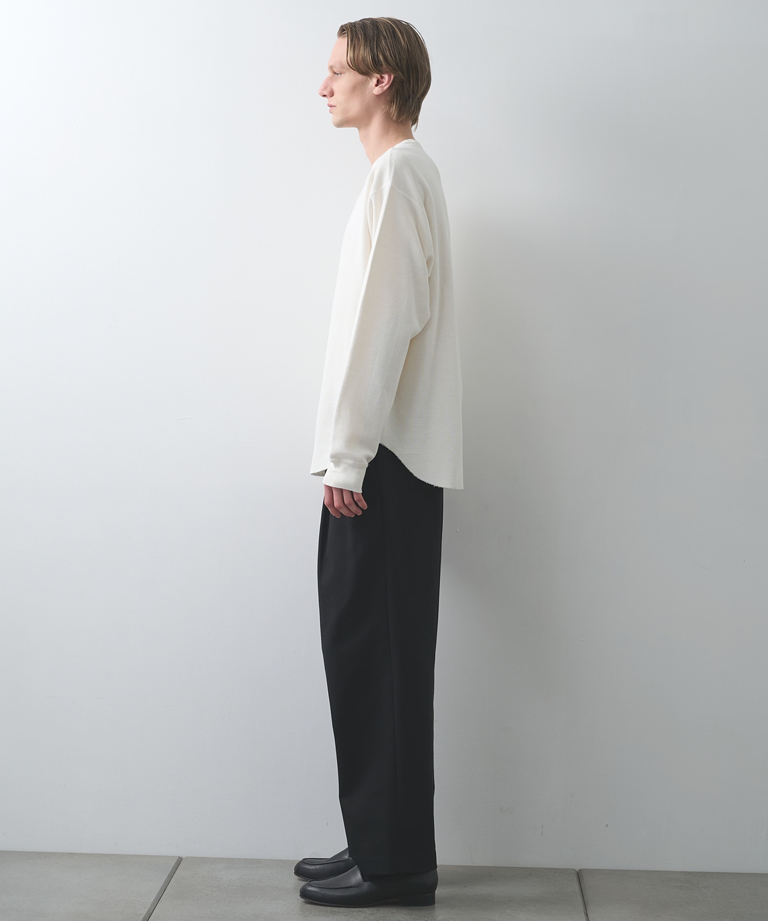 オーガニックコットンヘンプメッシュニット / クルーネックL/S Tee MARKAWARE/marka