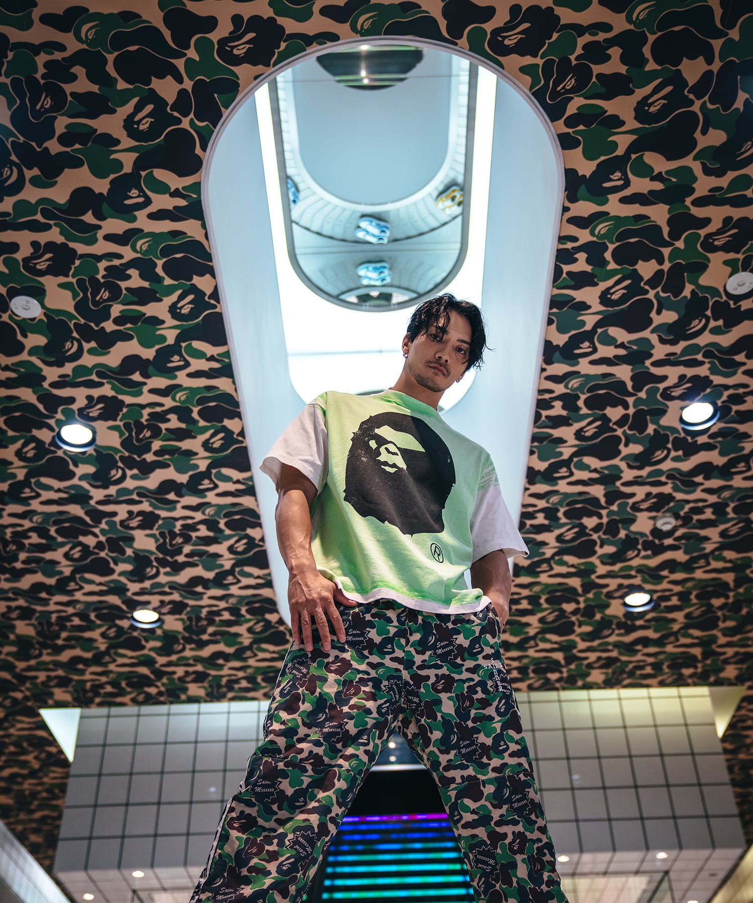 BAPE_SS TEE / HANDPRINT / SM-HR1-0000-C34 SAINT M××××××