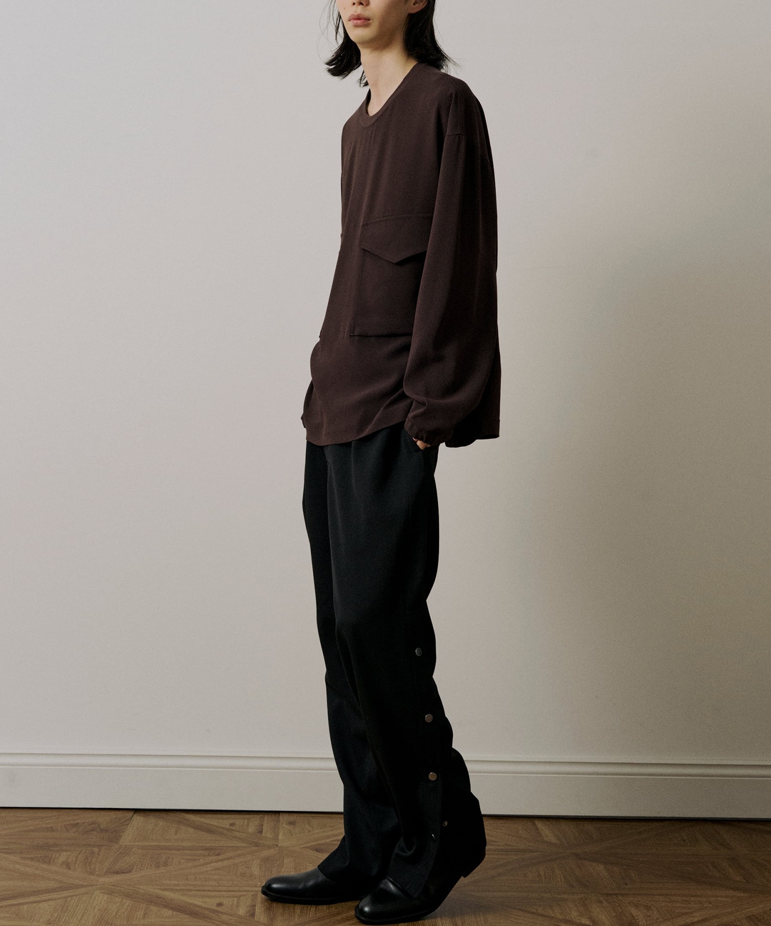 Pocket Long Sleeve Pullover UJOH HOMME