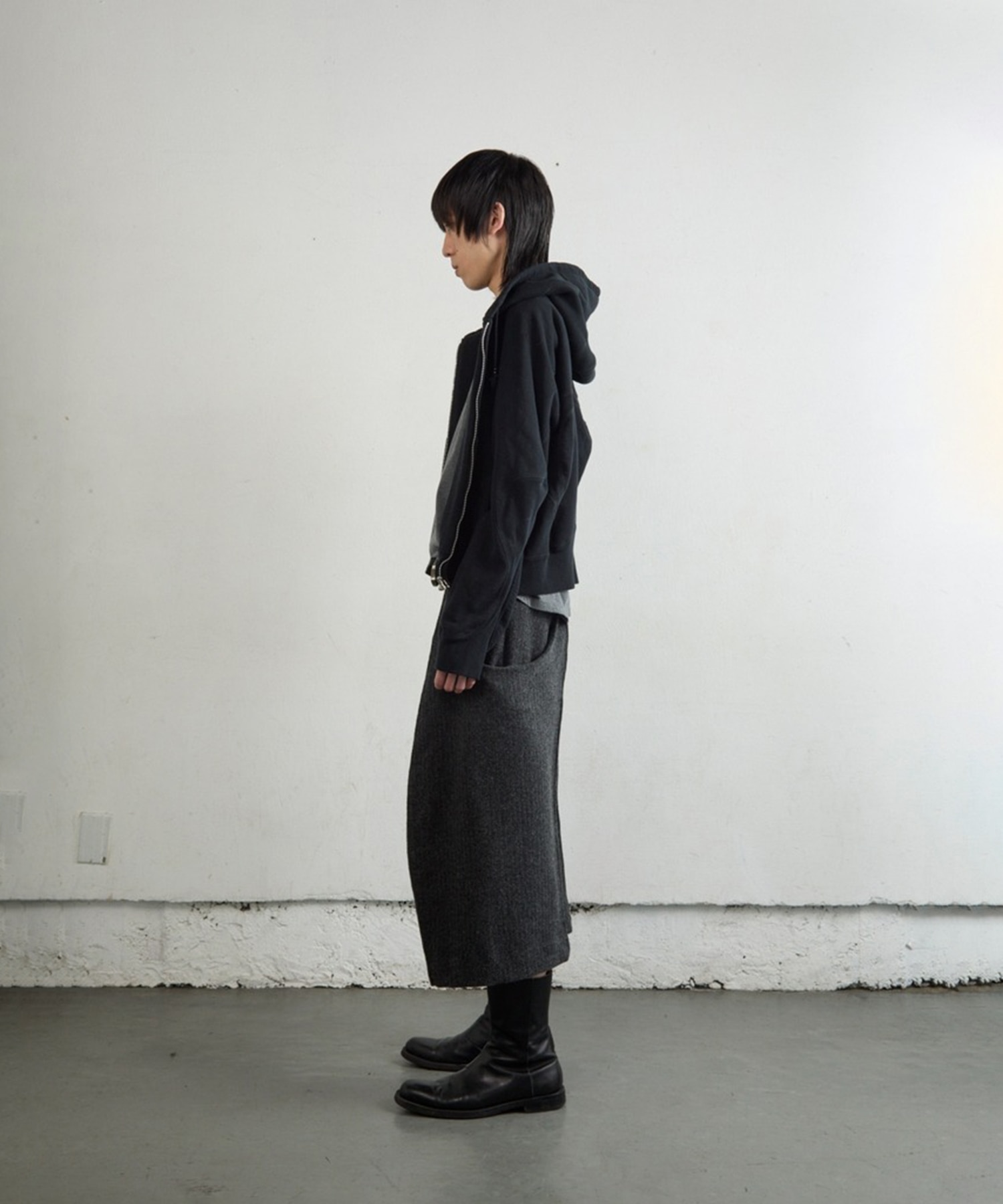 PANELLED ZIP UP HOODIE NVRFRGT