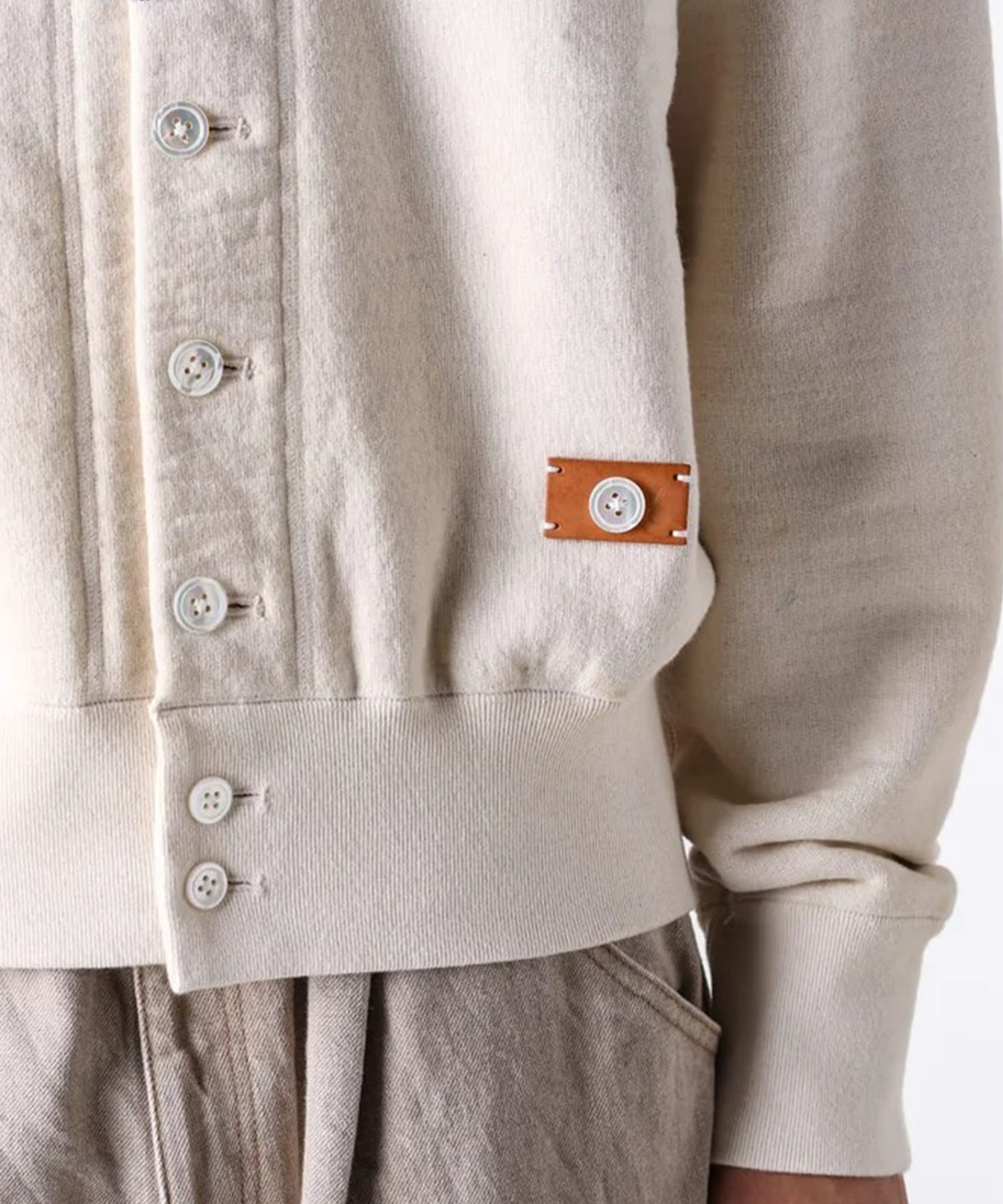 Vintage-effect sweat cardigan KHOKI