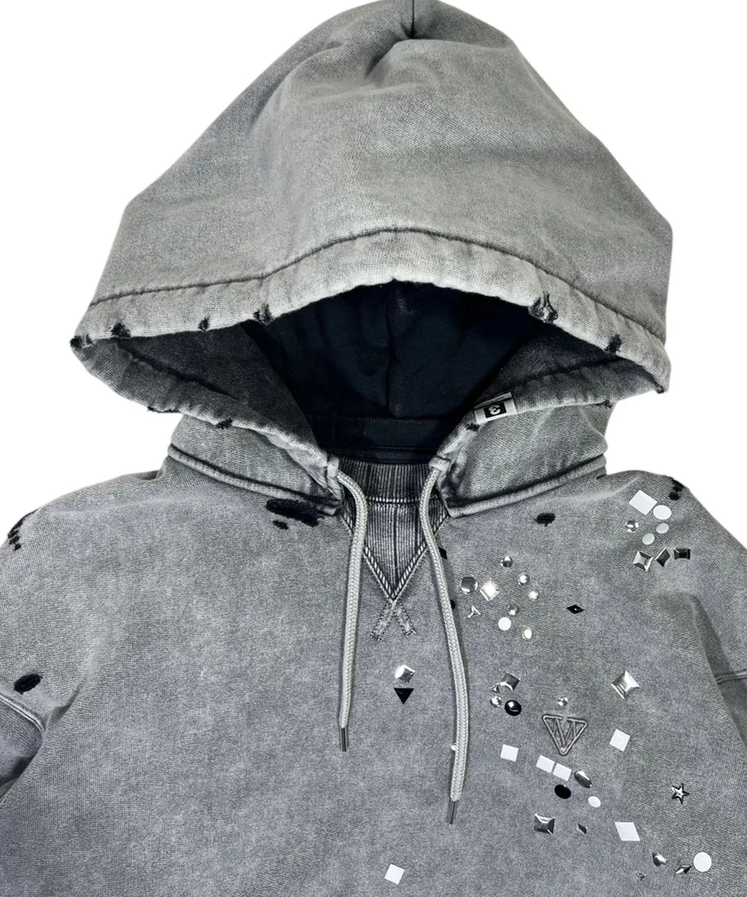 EMBELLISHED BLEACHED HOODIE Maison MIHARA YASUHIRO