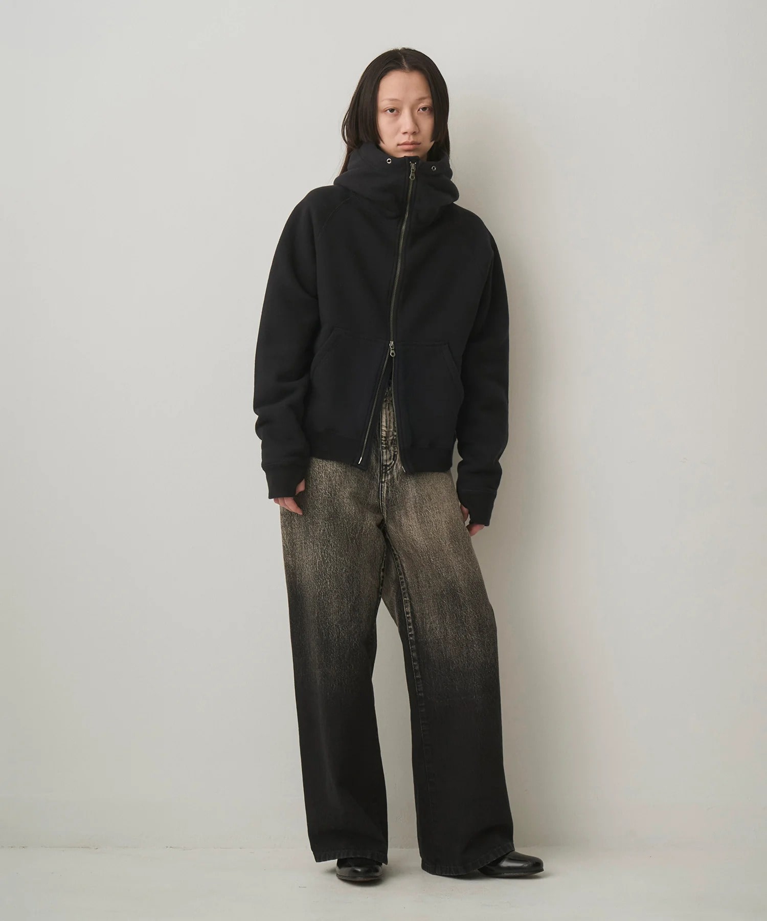 CROPPED BRUSHED HOODIE JUHA