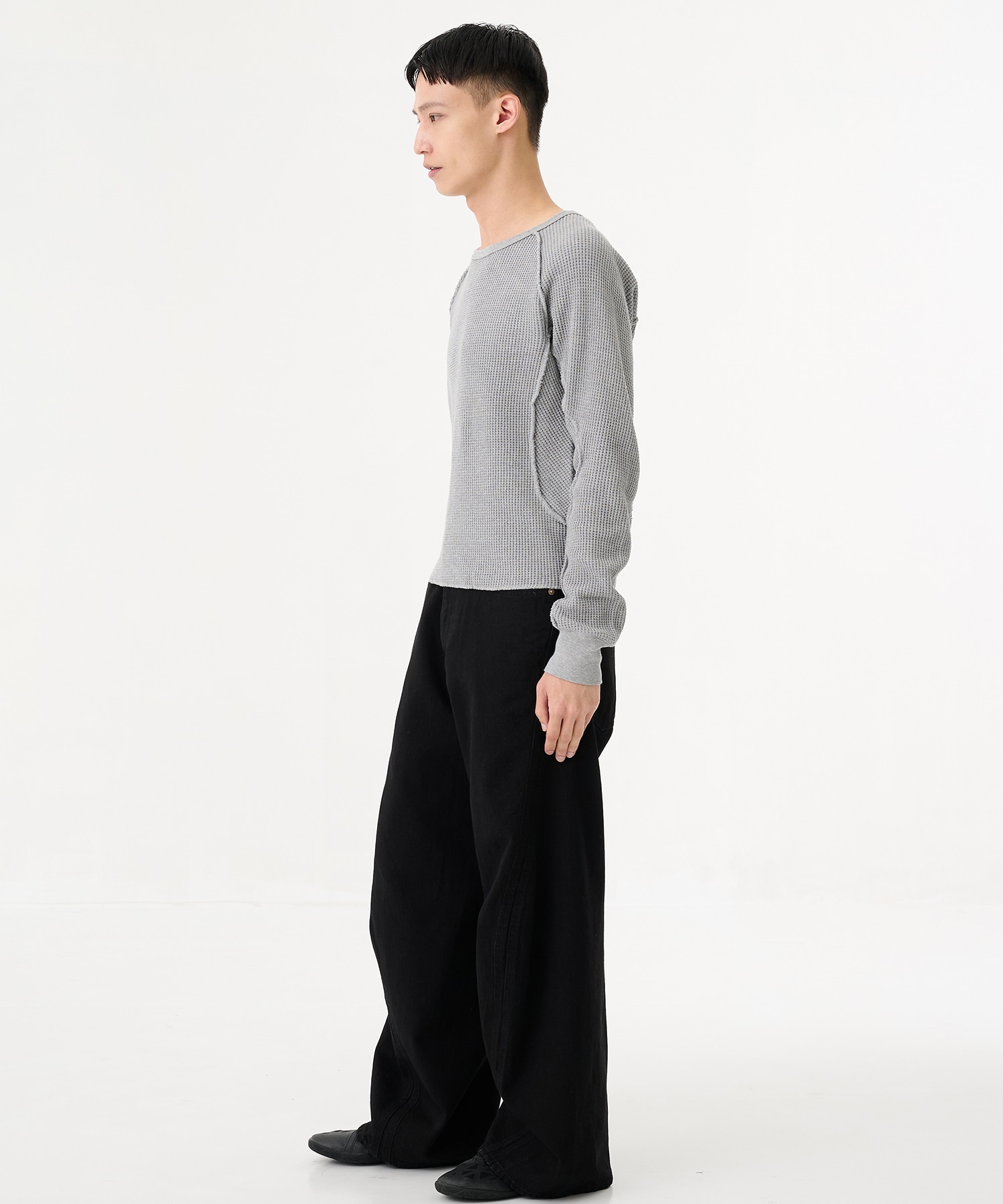 3D TWISTED WIDE LEG JEANS NVRFRGT