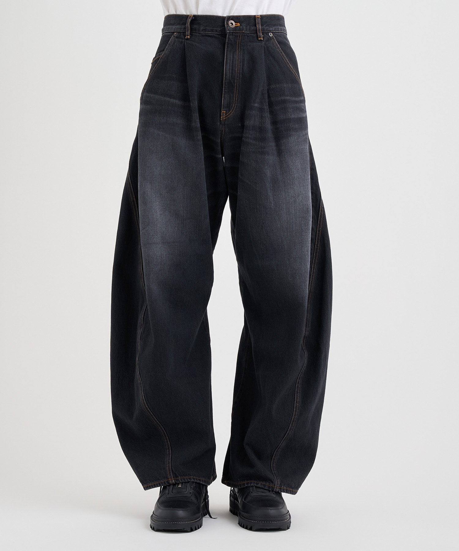 3D cutting denim pants KHOKI