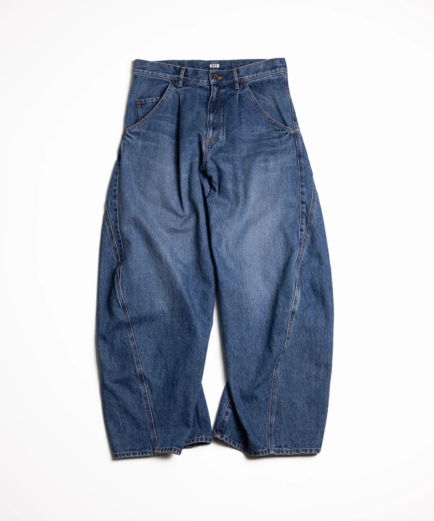 3D cutting denim pants KHOKI