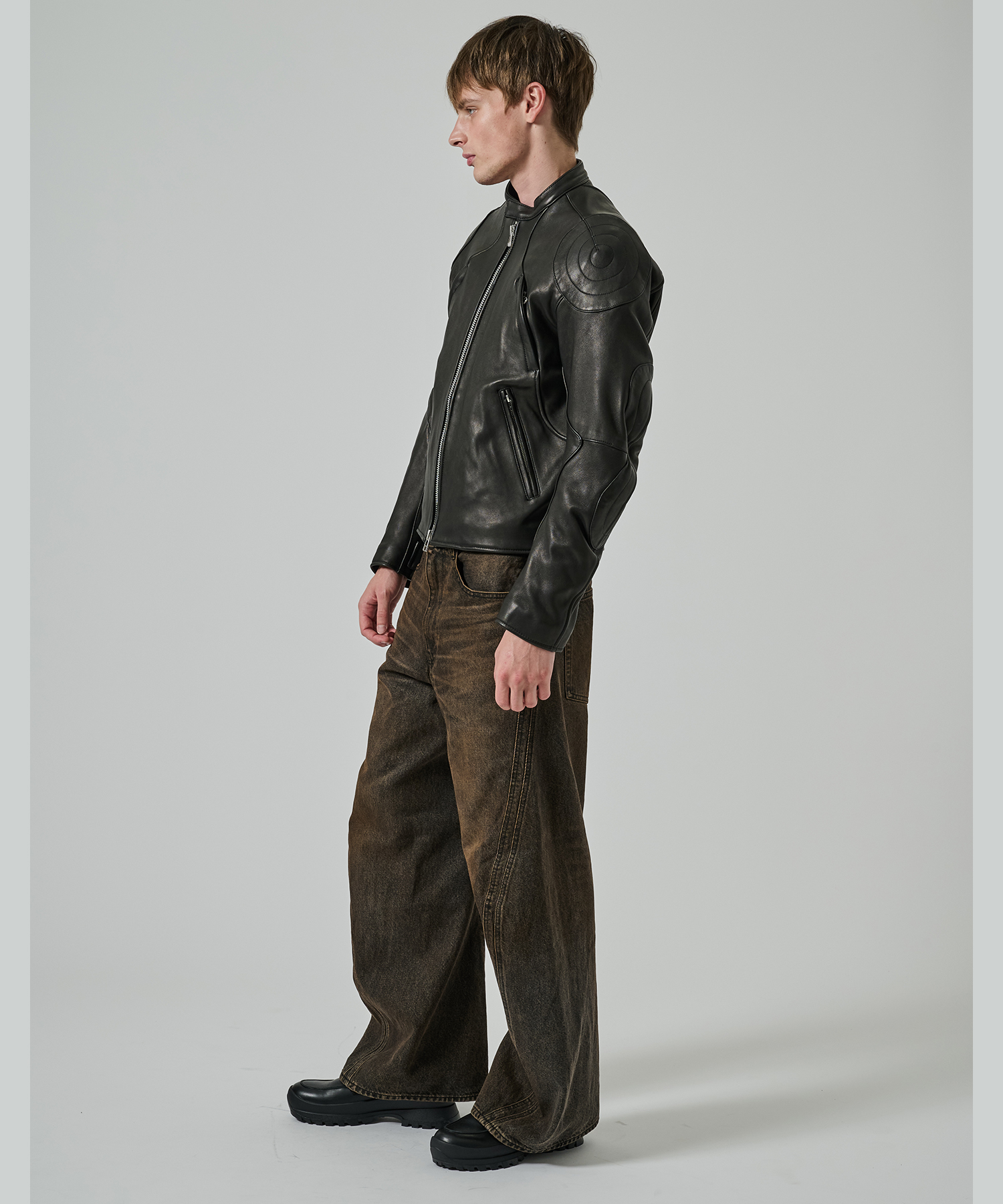 3D TWISTED WIDE LEG JEANS NVRFRGT