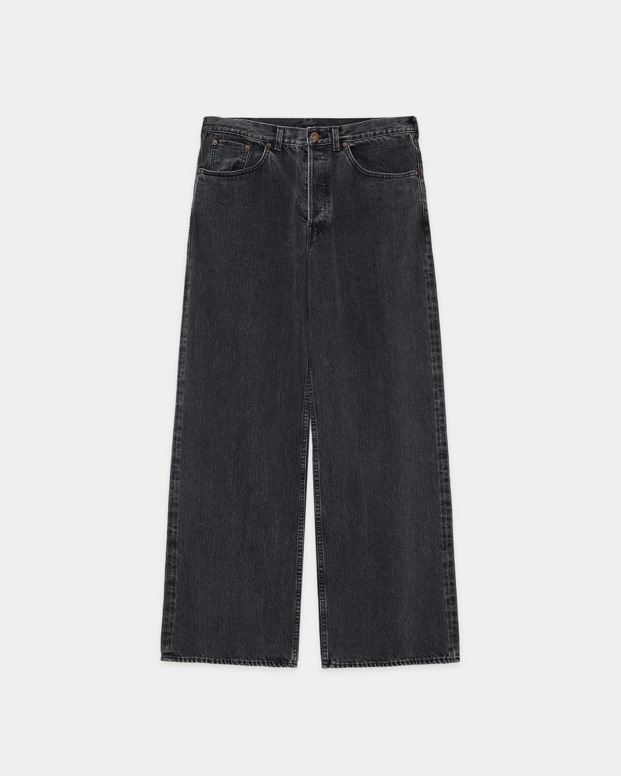 オーガニックコットン 13.5oz セルビッチデニム / ワイドレッグジーンズ MARKAWARE/marka