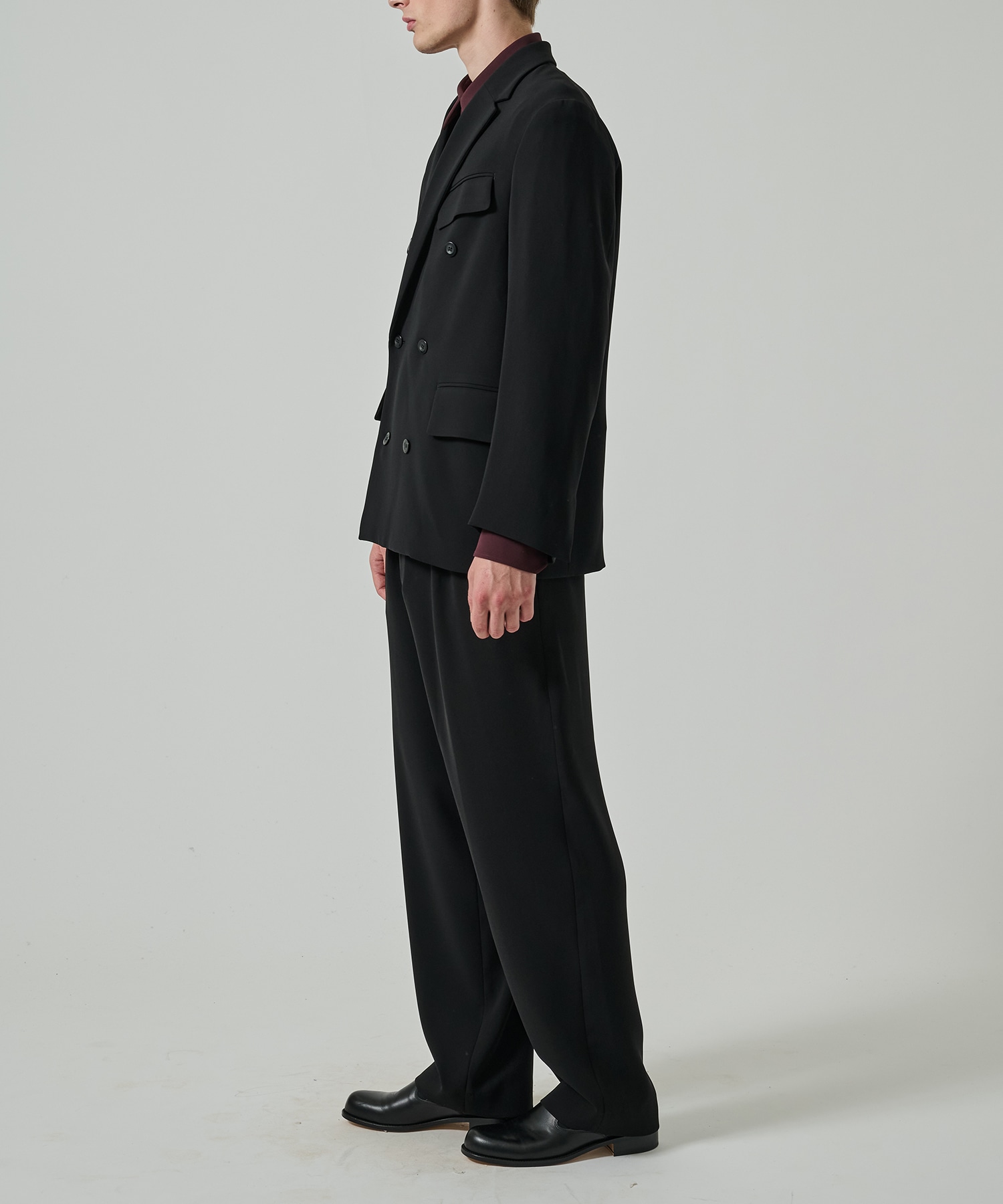 Double Cloth 3Tuck Semi Wide Pants CULLNI