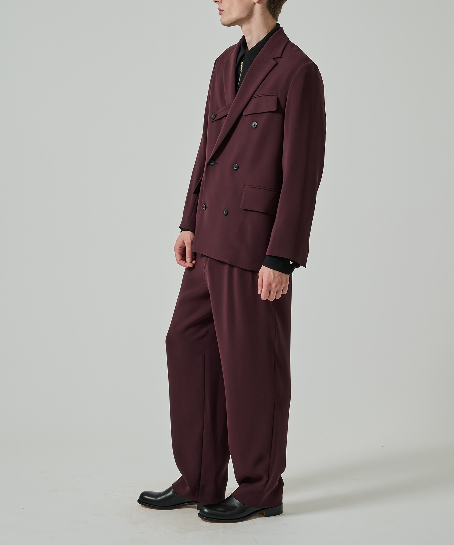 Double Cloth 3Tuck Semi Wide Pants CULLNI