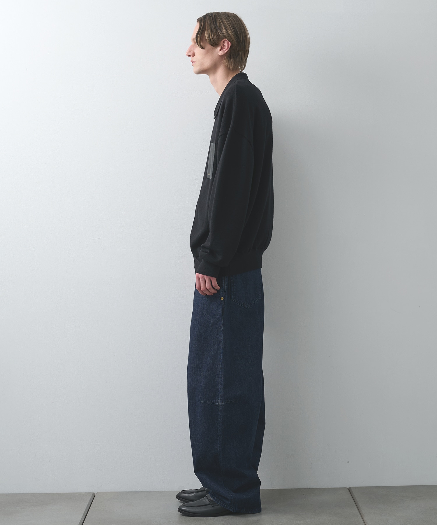 Barrel 1Tuck Wide Denim Pants with Long Belt CULLNI