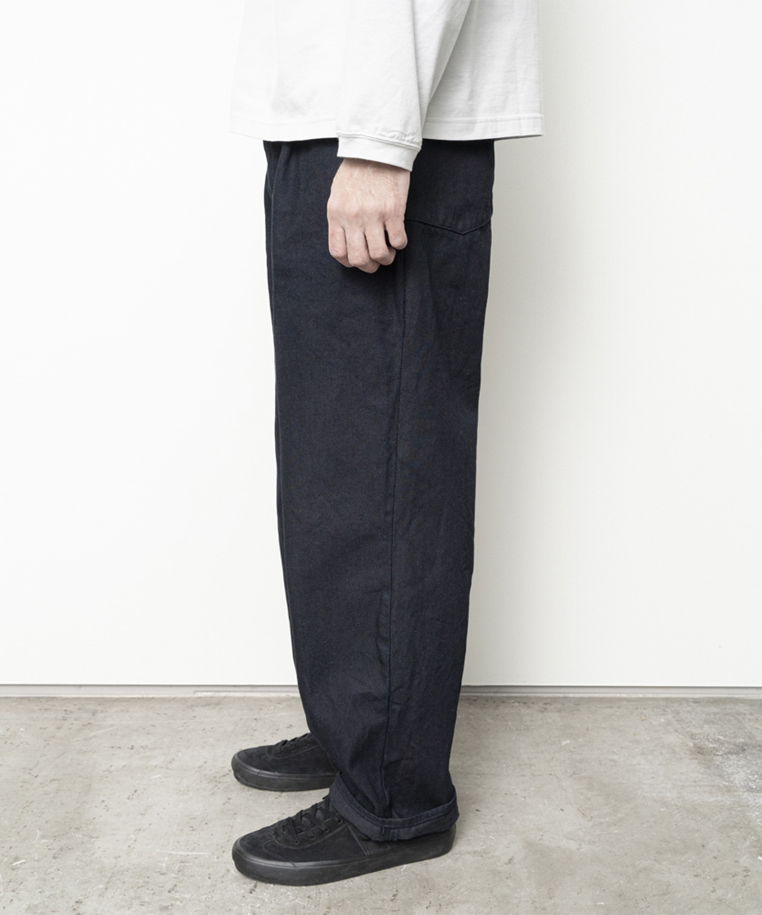 12oz denim 1 tuck pants 