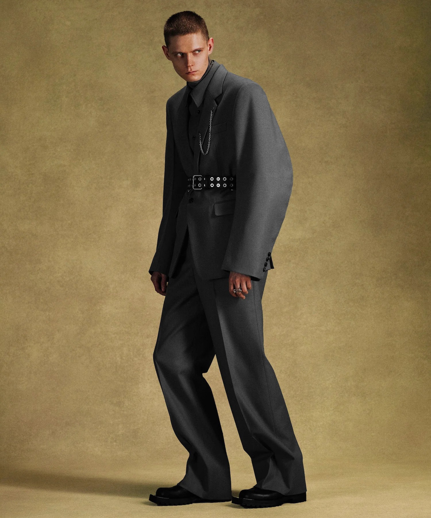 WOOL BARATHEA WIDE TROUSERS JOHN LAWRENCE SULLIVAN