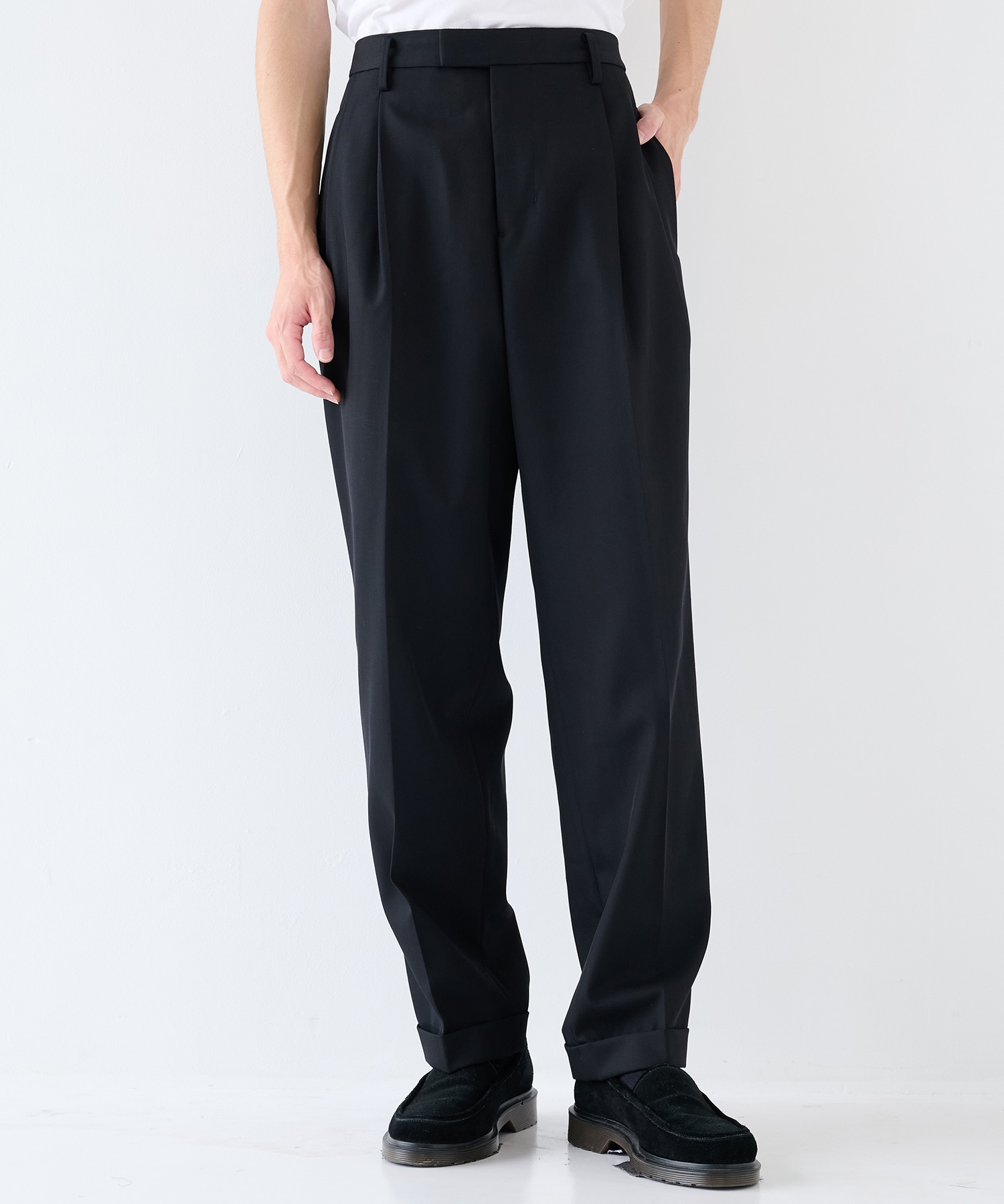 TWO TUCKS TAPERED TROUSERS IRENISA