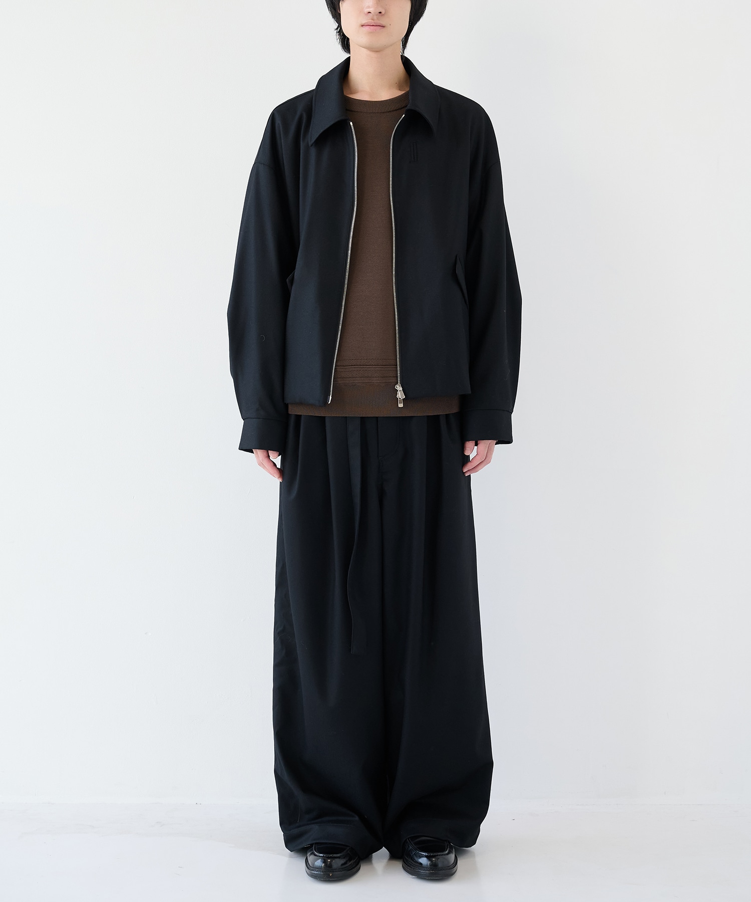 2/72強圧縮フラノ　ブルゾン SHAREEF