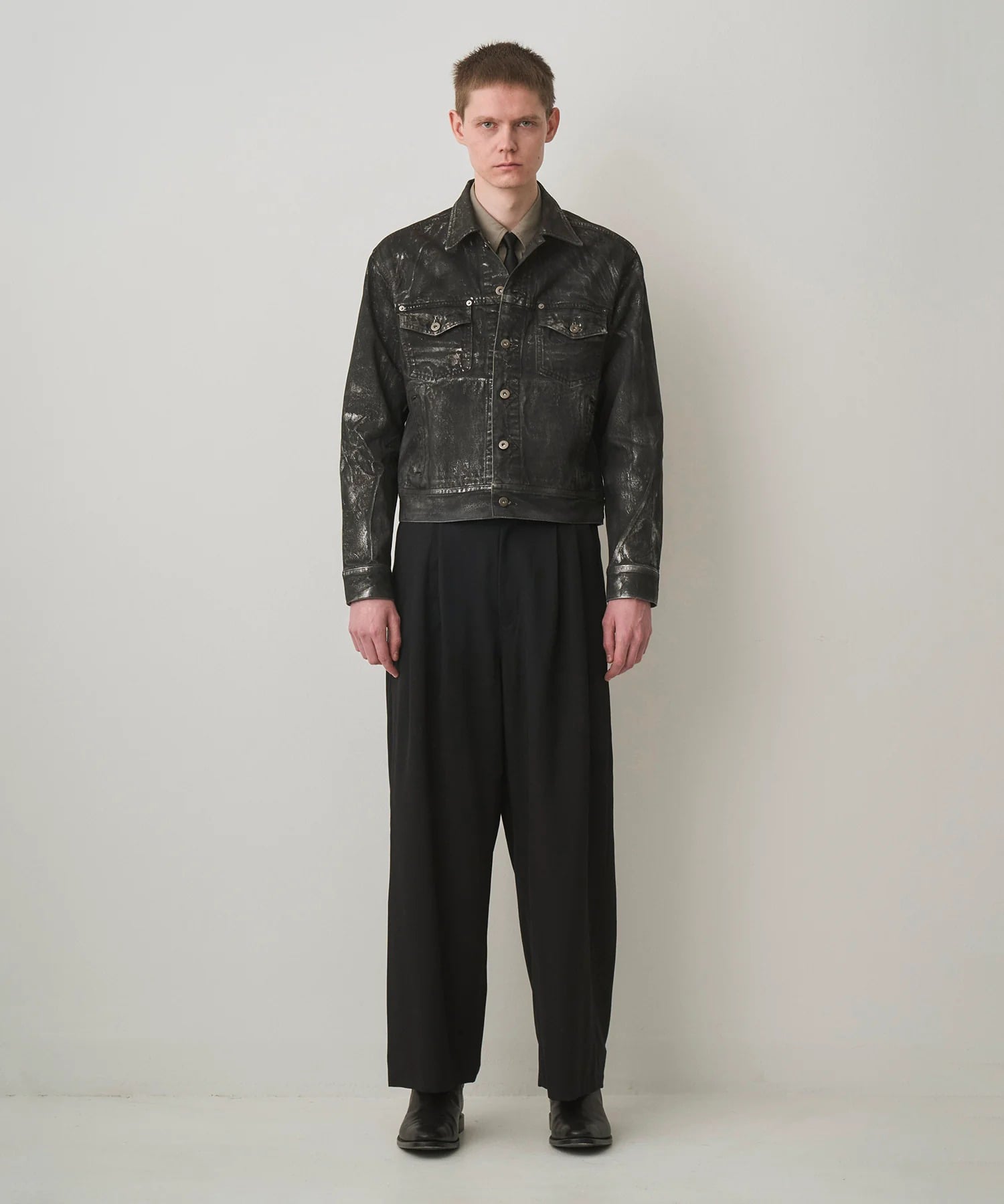 SILVER FOIL DENIM JACKET JUHA