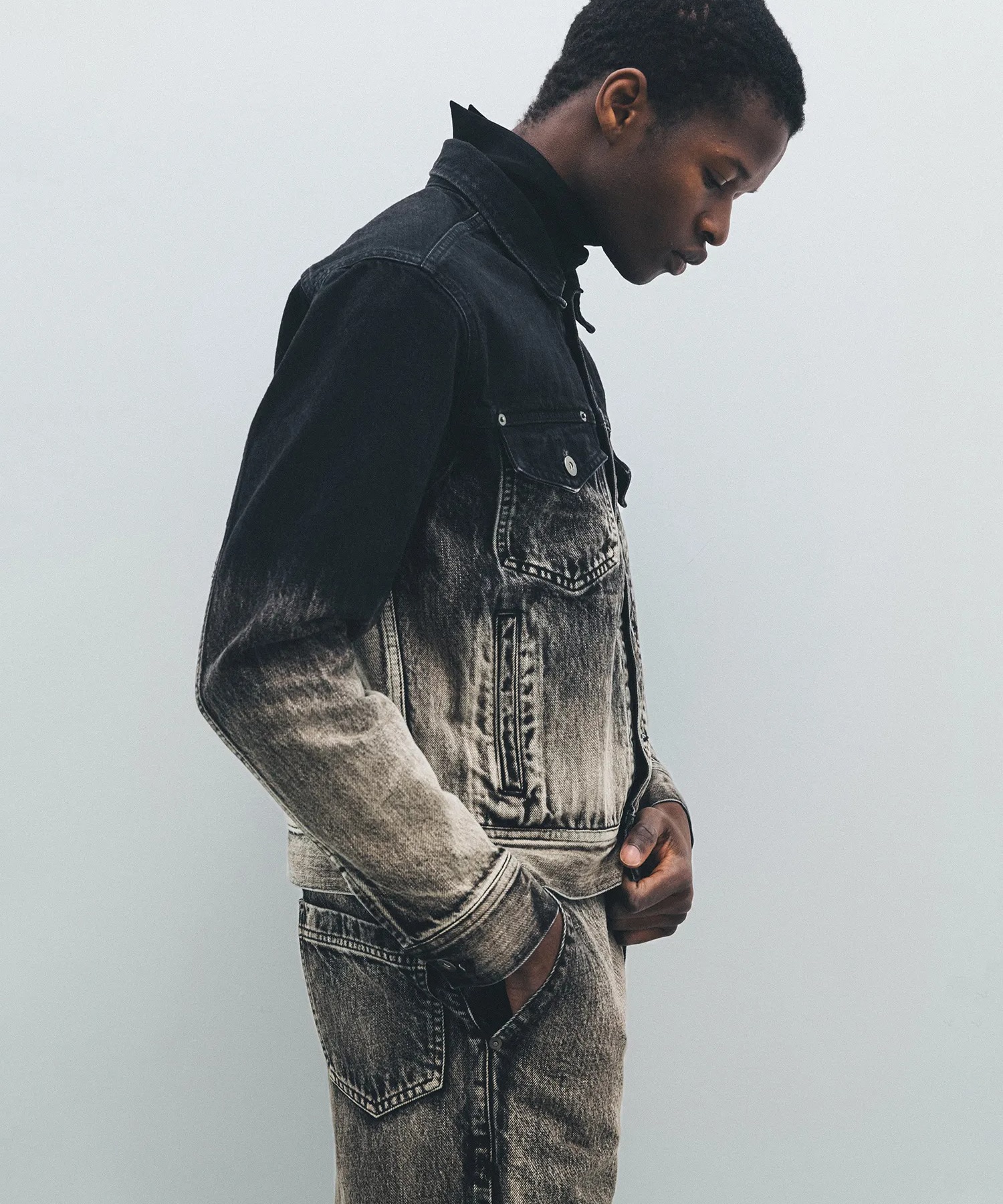 GRADATION DENIM JACKET JUHA