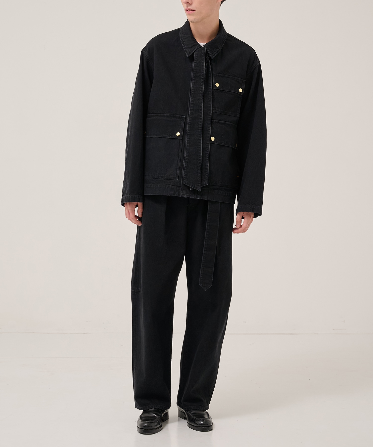 Big Flap Pocket Bow Tie Denim Jacket CULLNI