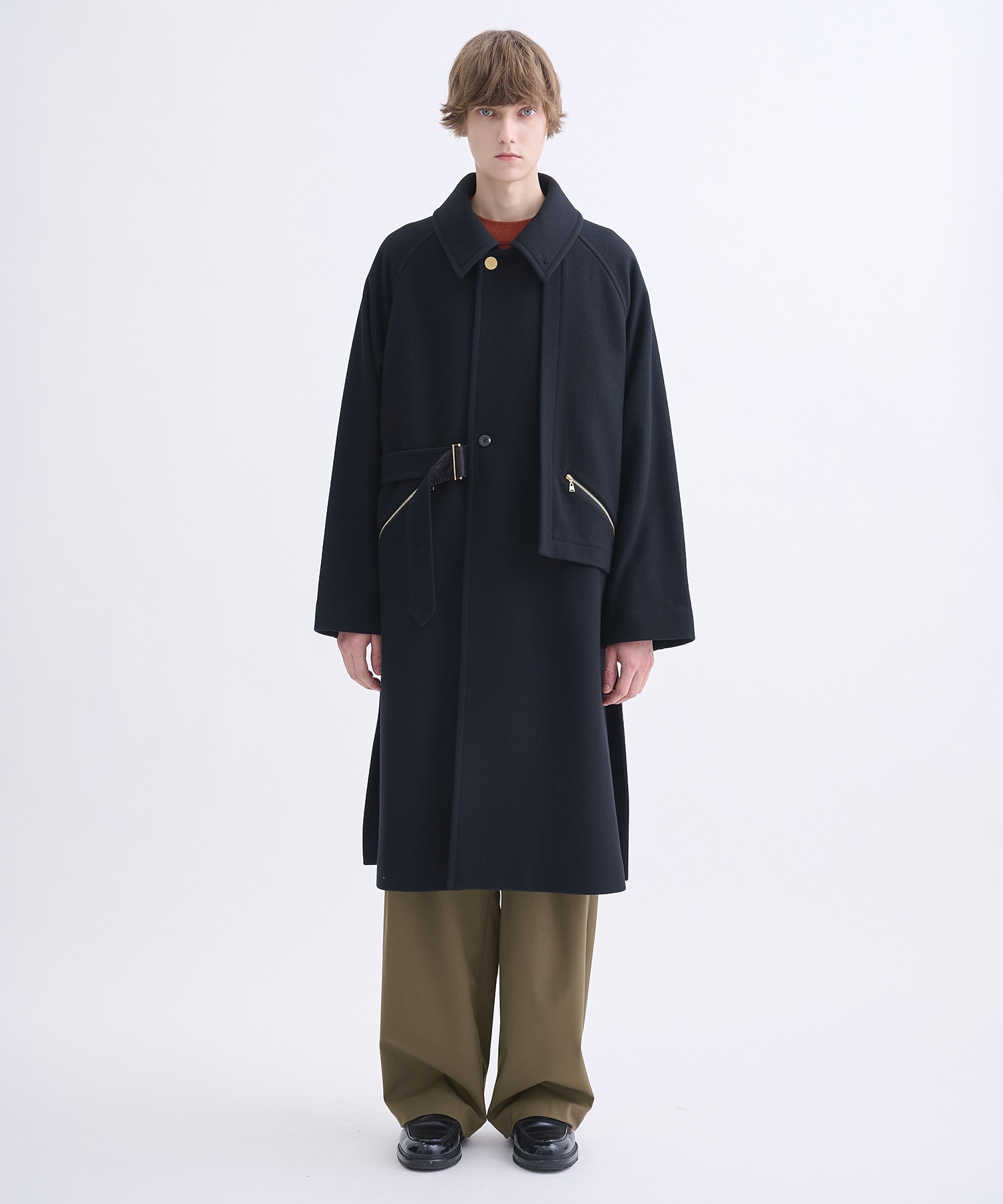 別注 Soutien Collar Tie Locken coat CULLNI
