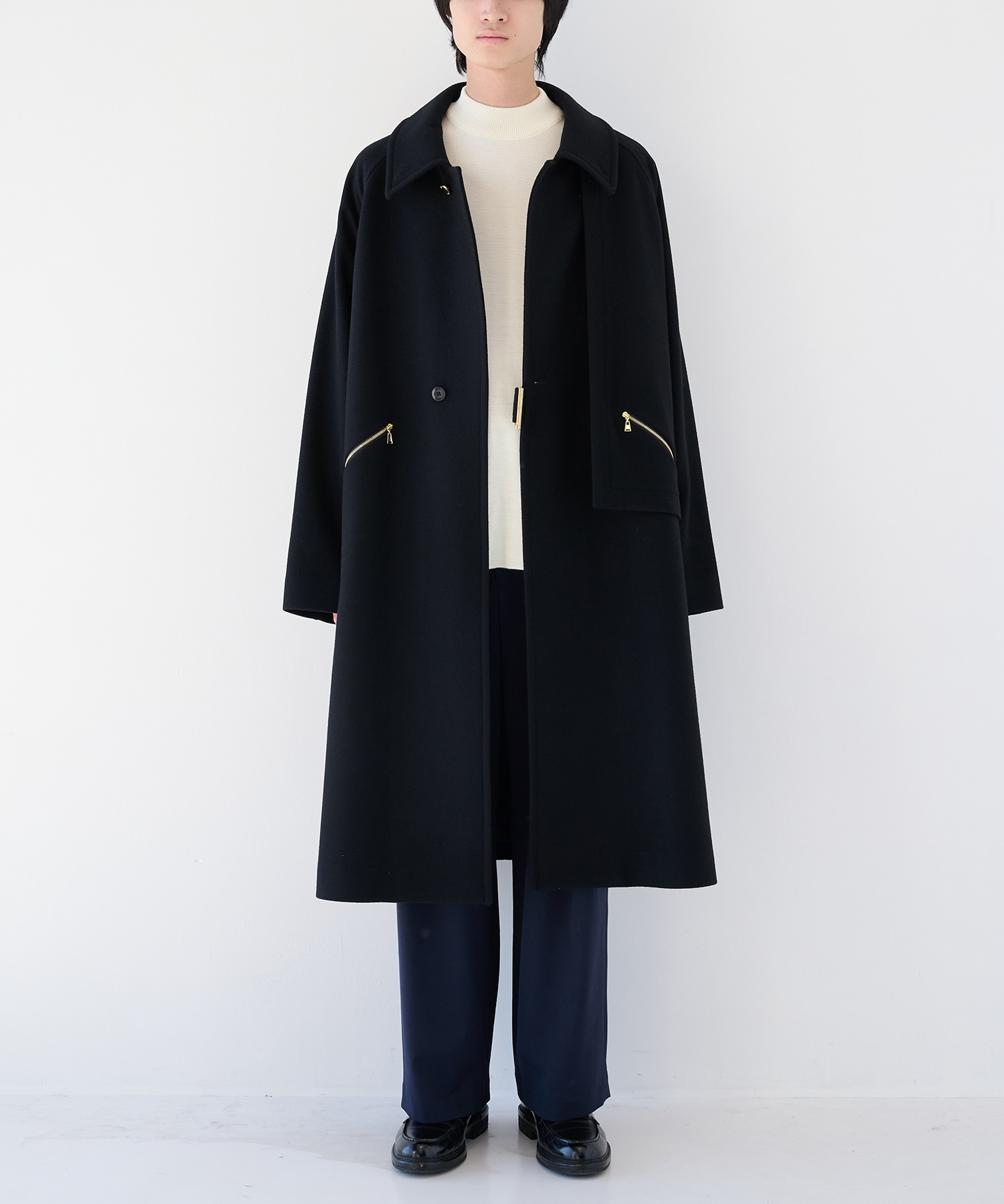 別注 Soutien Collar Tie Locken coat CULLNI