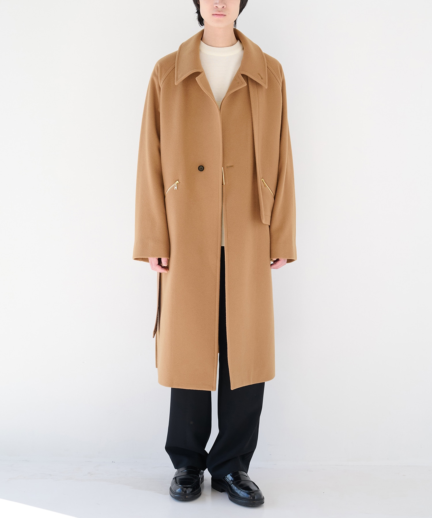 別注 Soutien Collar Tie Locken coat CULLNI