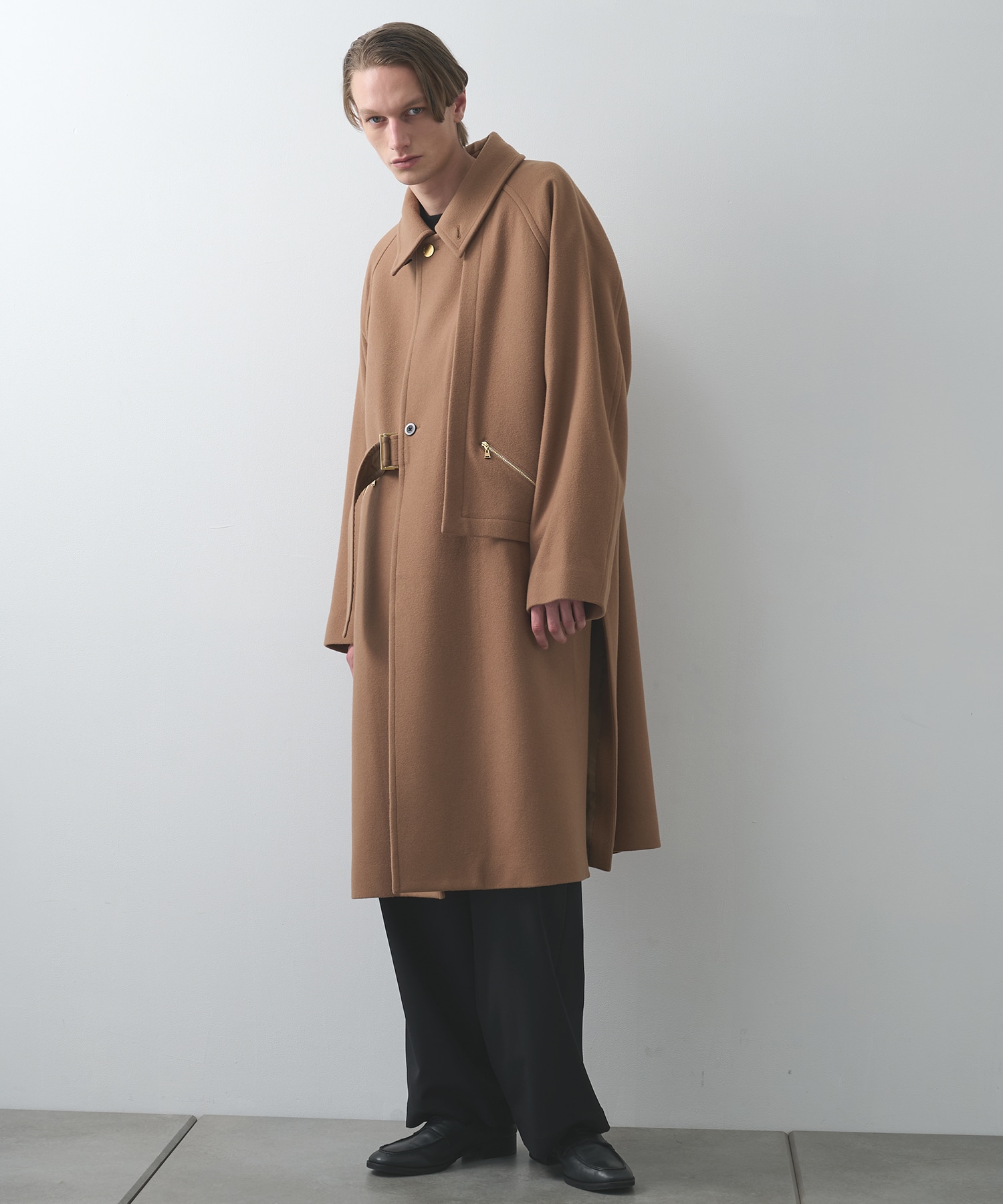 別注 Soutien Collar Tie Locken coat CULLNI