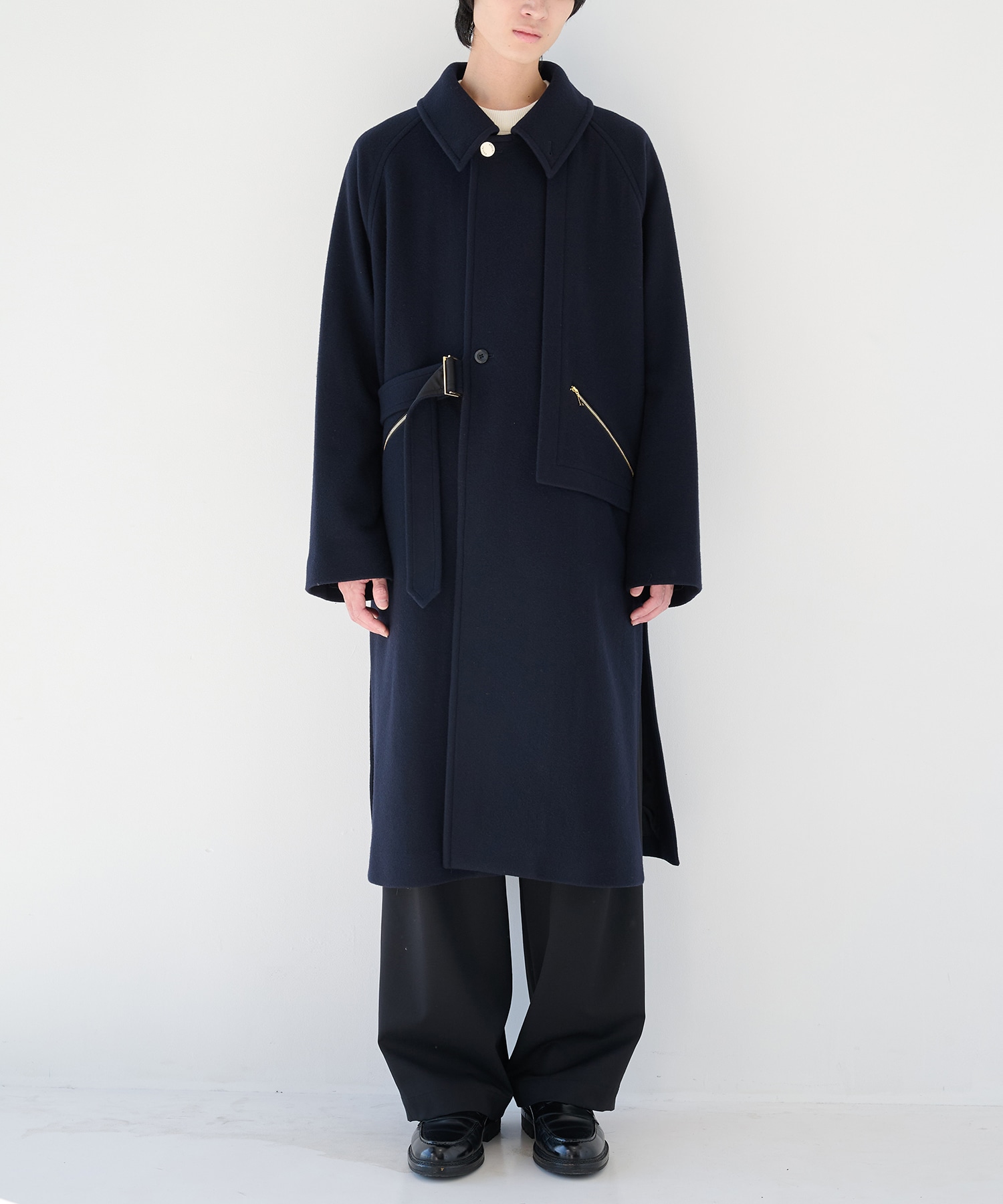 別注 Soutien Collar Tie Locken coat CULLNI