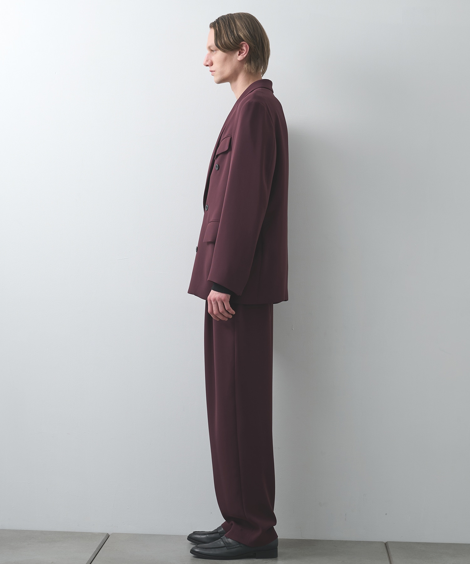 Double Cloth Slant Belt Tailored Jacket CULLNI