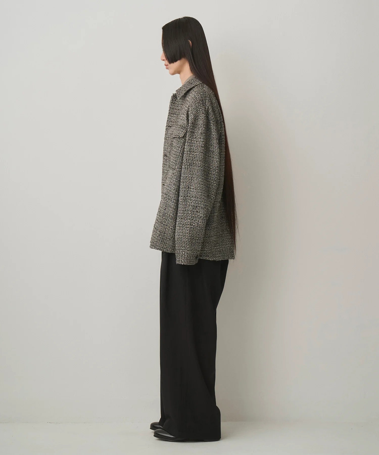 FANCY TWEED SHIRT JACKET JUHA