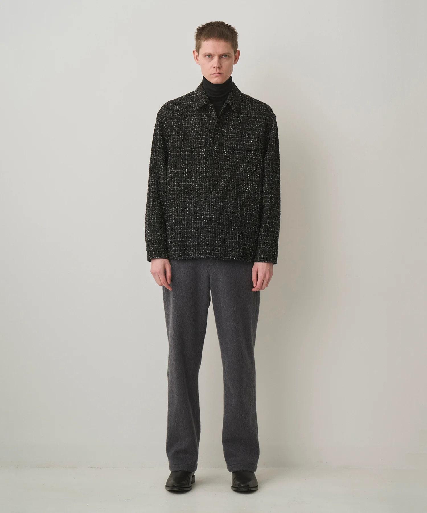 FANCY TWEED SHIRT JACKET JUHA