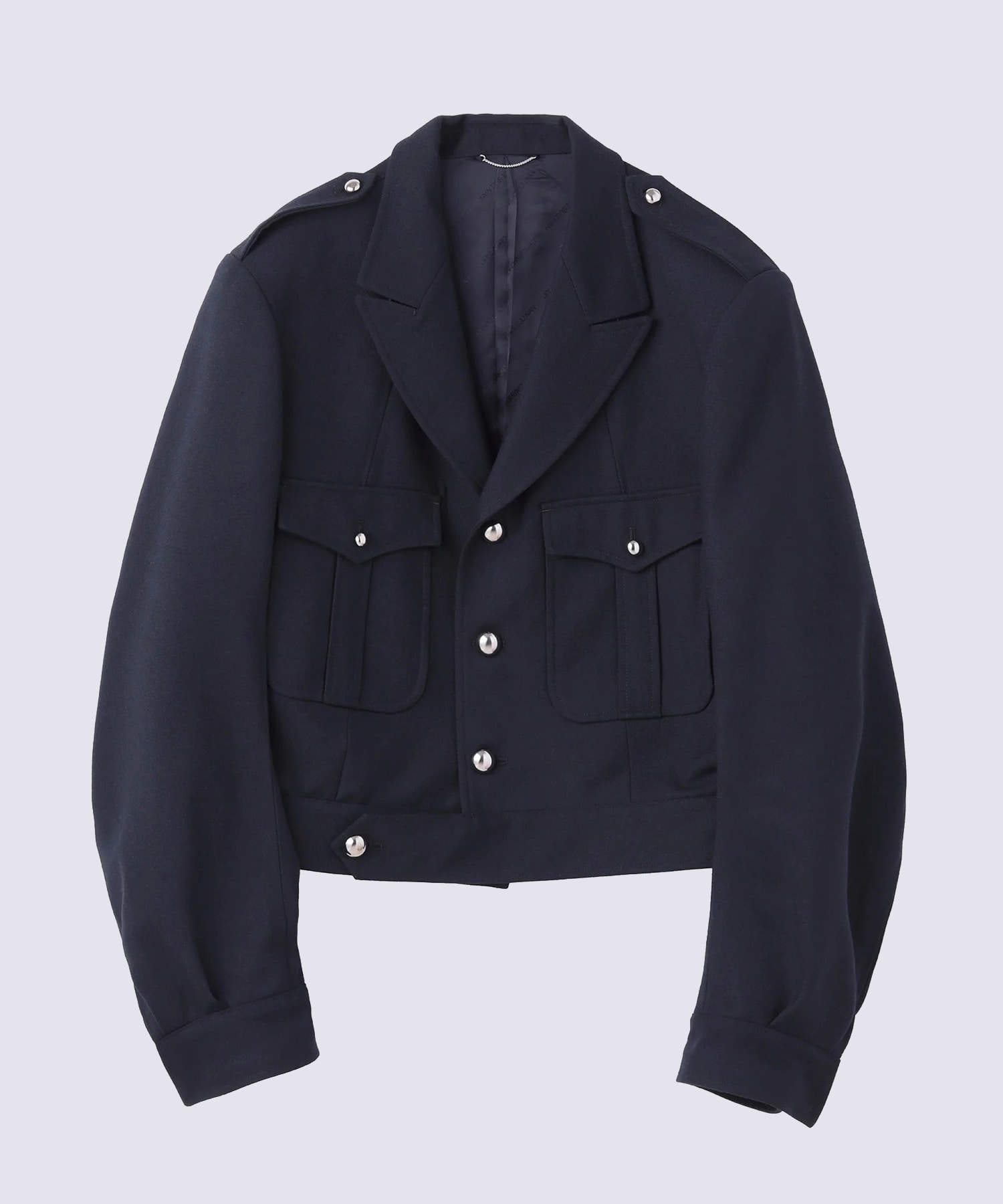 WOOL BARATHEA MASSIVE ROUNDED SLEEVE IKE JACKET JOHN LAWRENCE SULLIVAN