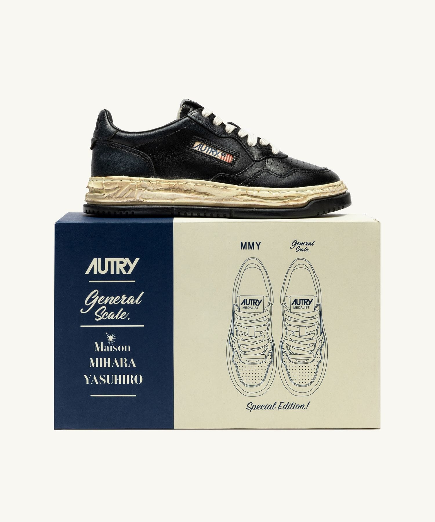 Autry x MMY General Scale. Medalist Low Supervintage Maison MIHARA YASUHIRO