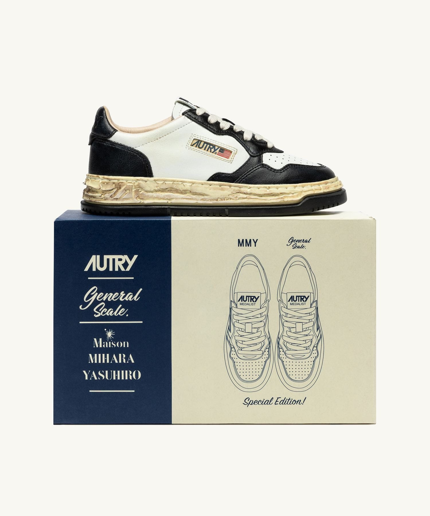Autry x MMY General Scale. Medalist Low Supervintage Maison MIHARA YASUHIRO